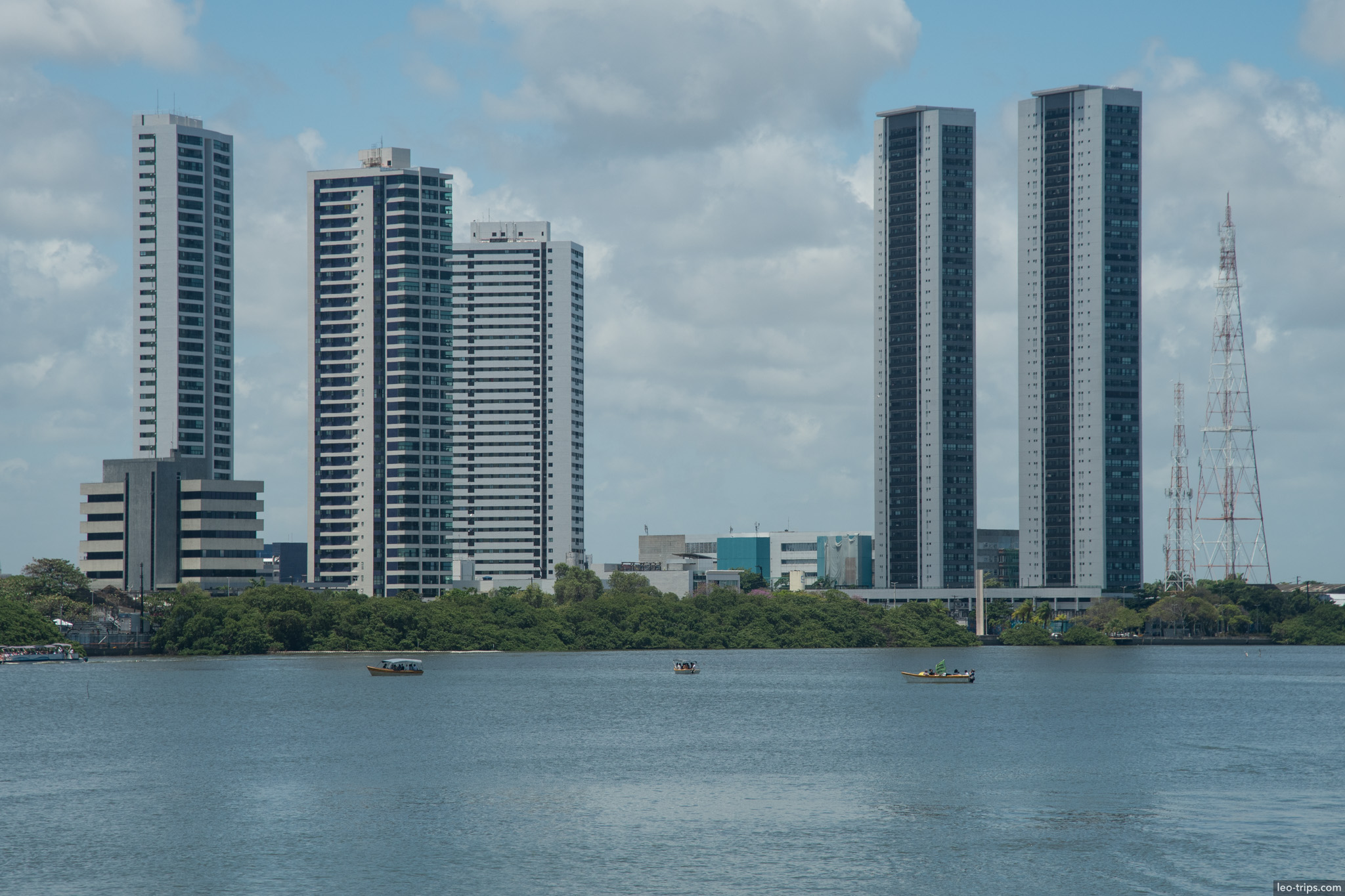 modern skyscrapers capibaribe river recife recife