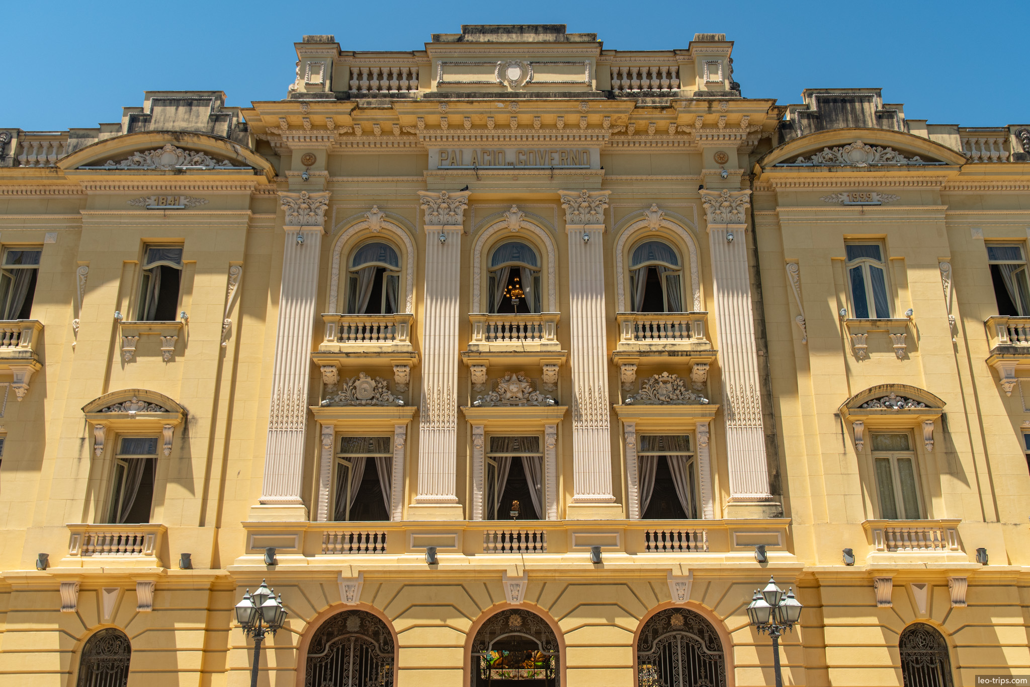 palacio do campo das princesas facade detail recife