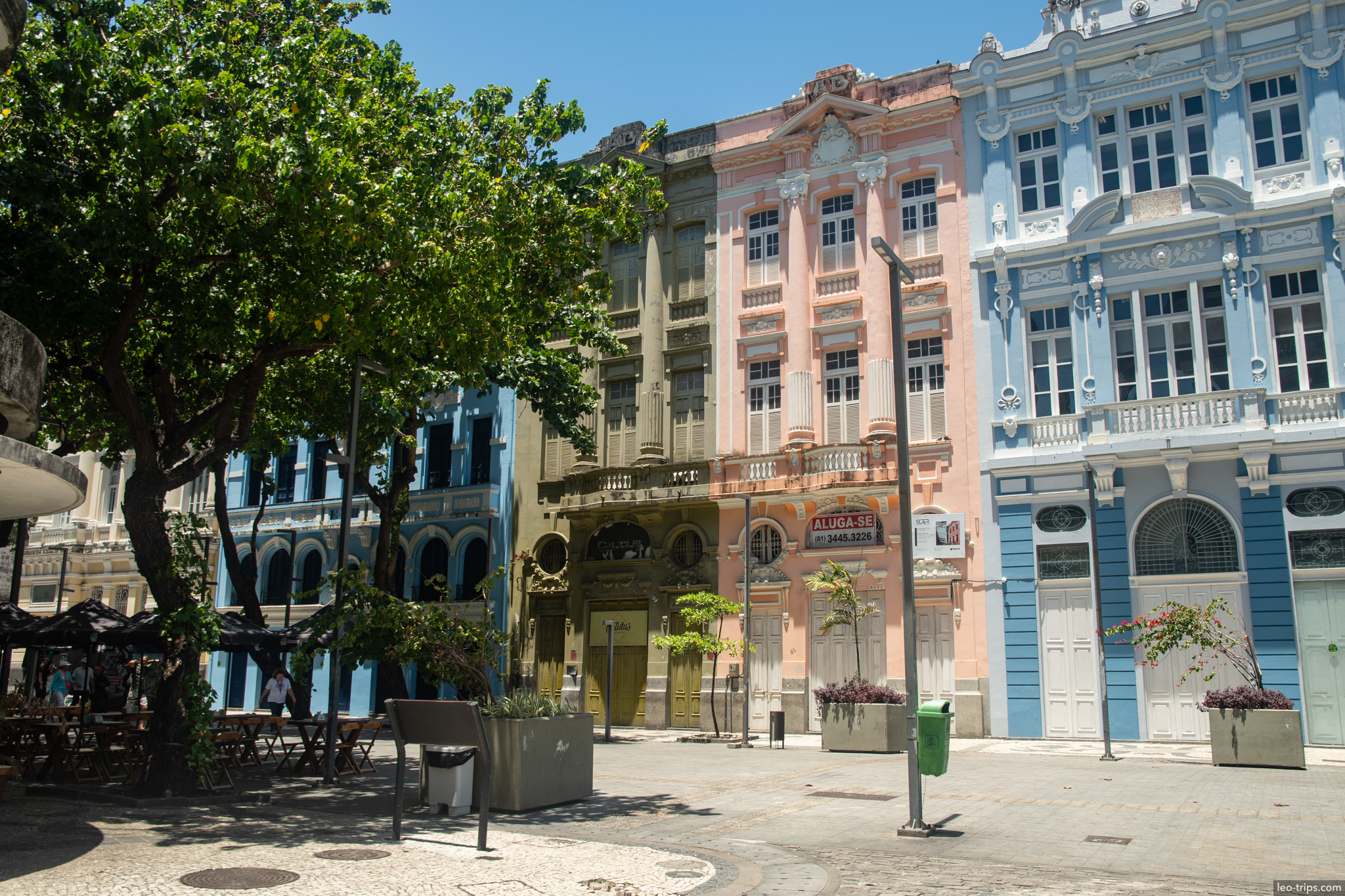 pastel colored art nouveau buildings recife antigo recife