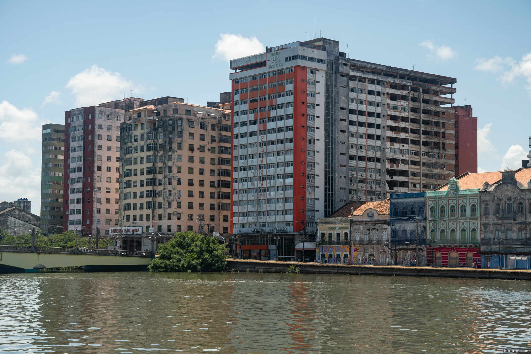recife antigo waterfront old buildings river view recife