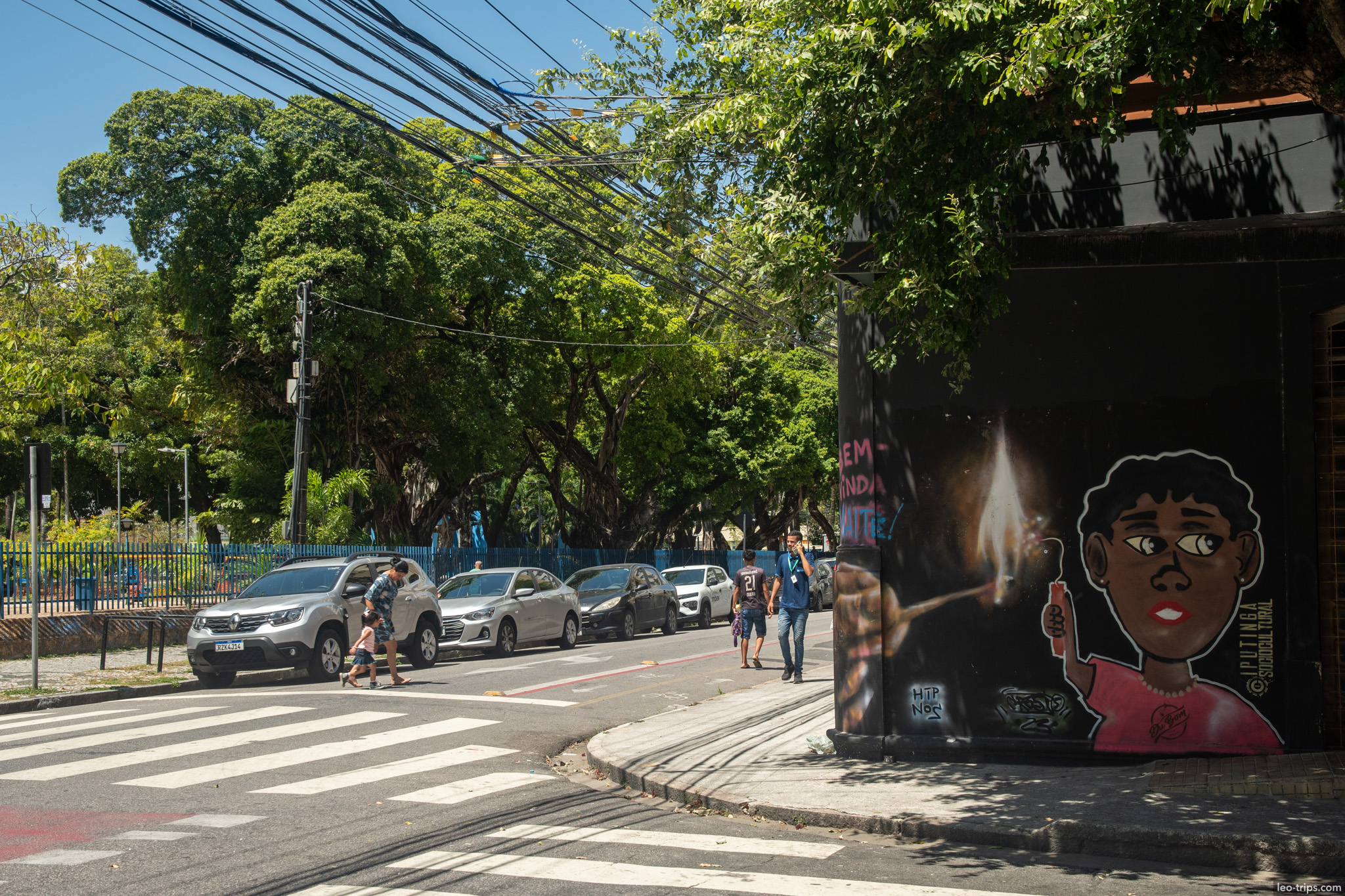 street art mural boy torch recife neighborhood recife