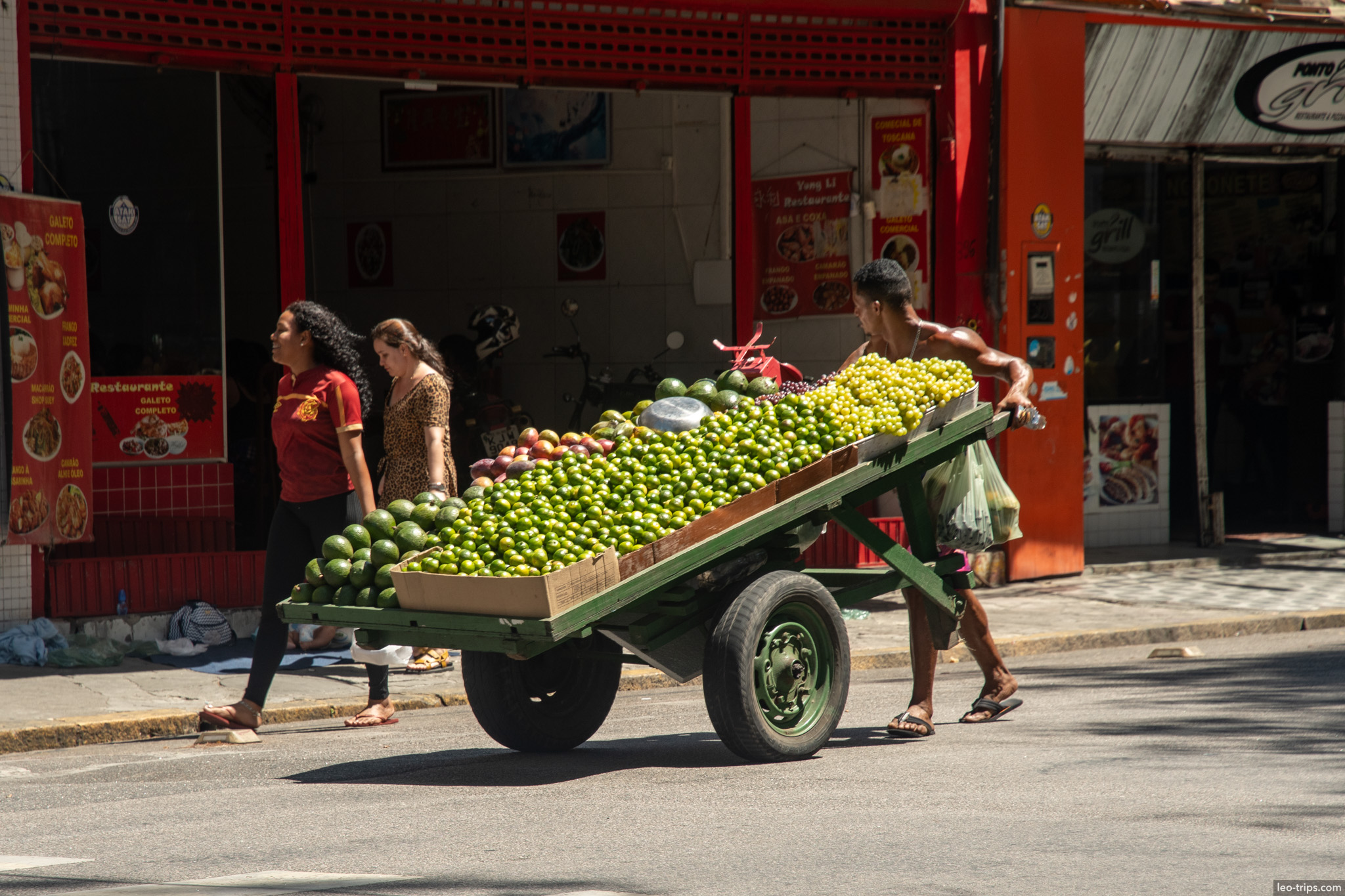 street vendor lime cart recife city center recife
