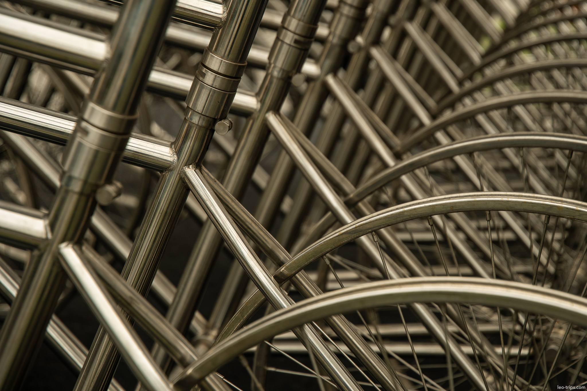 bicycle sculpture close up praca maua rio rio de janeiro