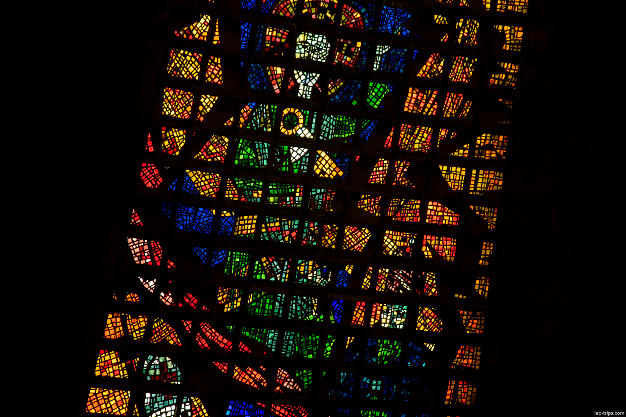 catedral metropolitana sao sebastiao stained glass interior rio de janeiro