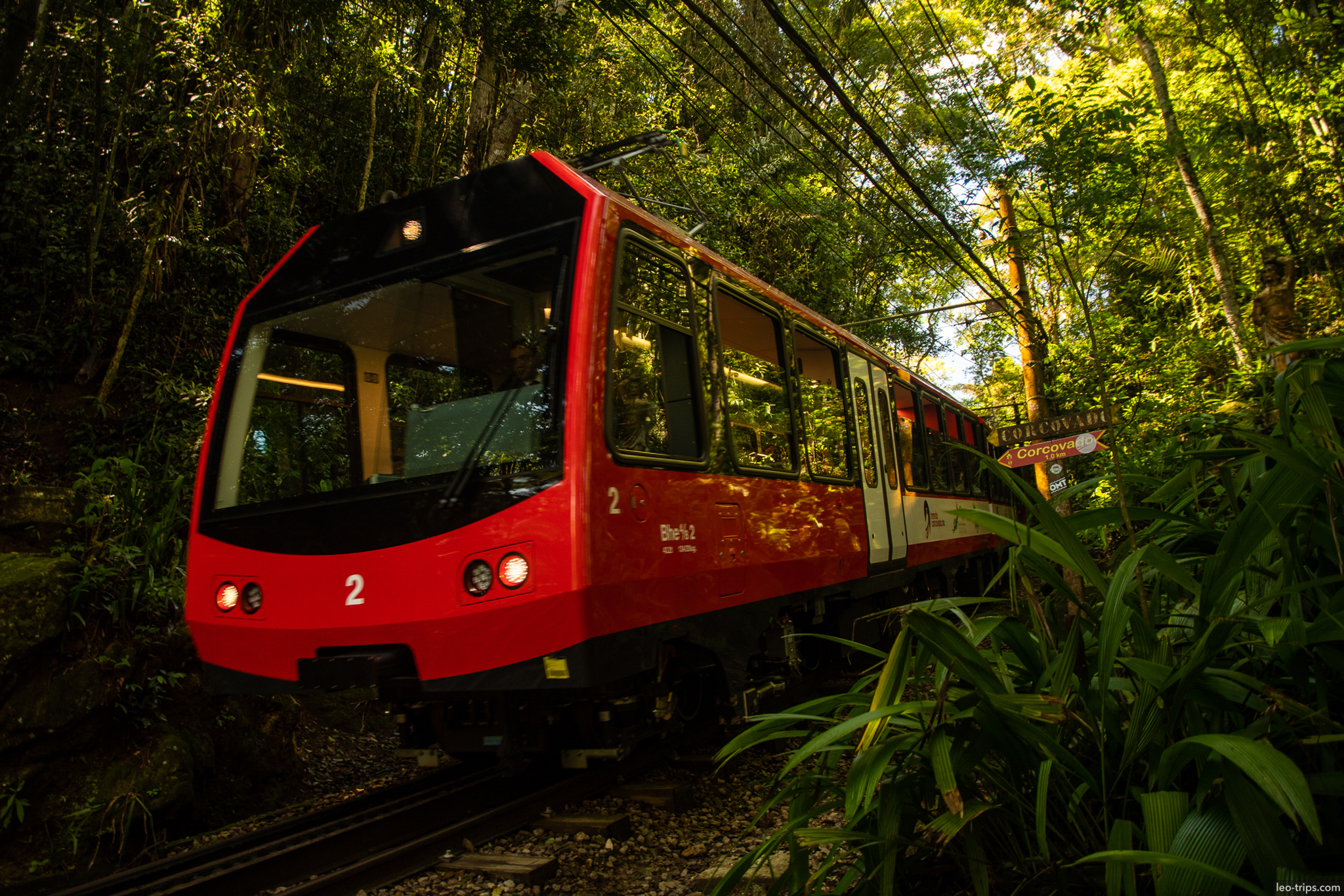 corcovado rack railway red train tijuca forest rio de janeiro