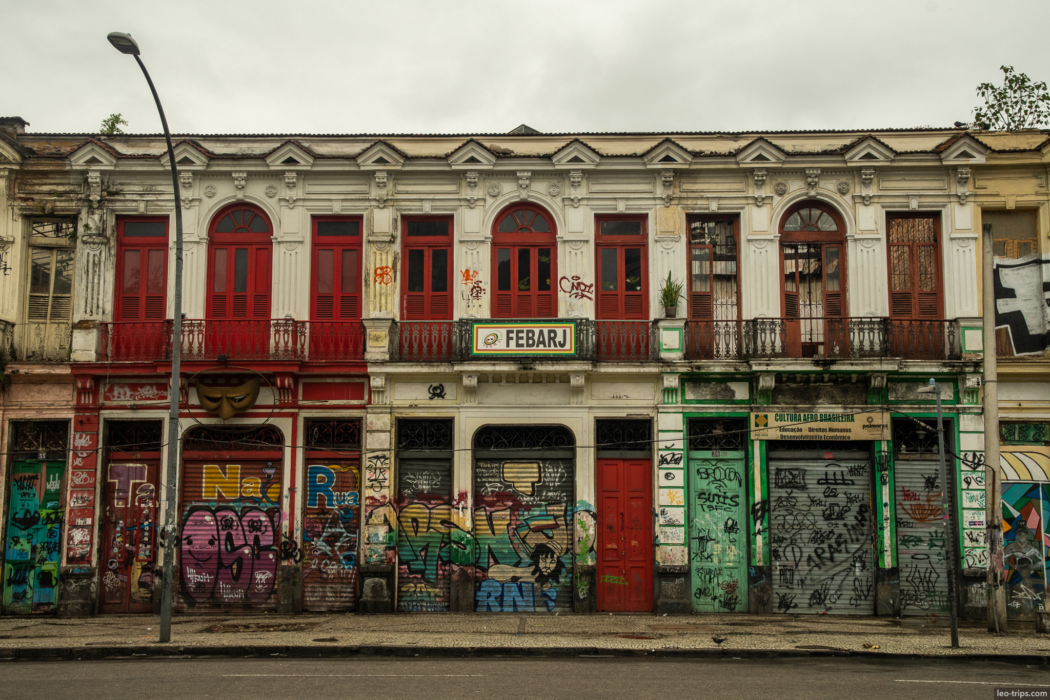 febarj colonial building graffiti lapa rio rio de janeiro