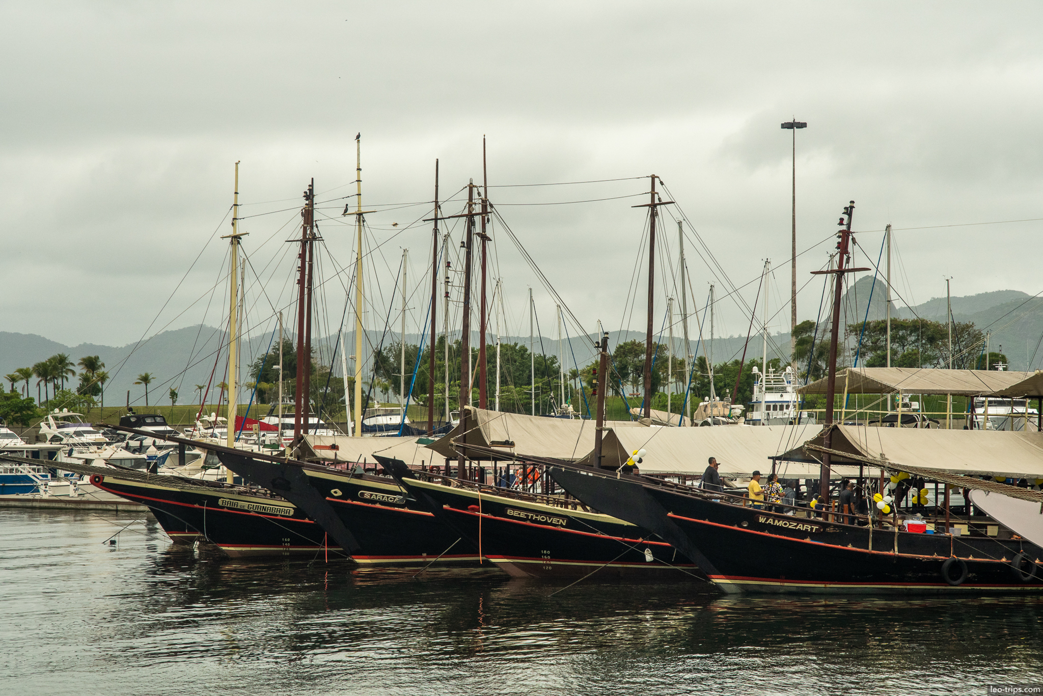marina da gloria classic sailing schooners docked rio de janeiro