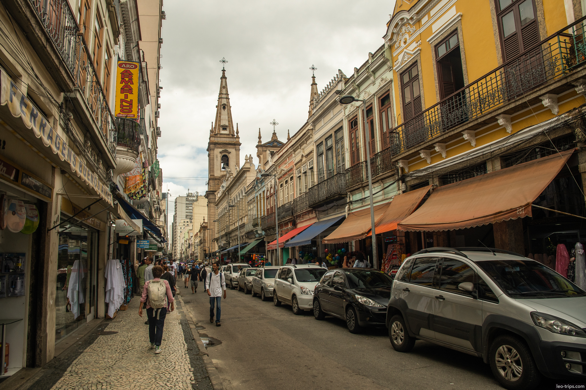 rio centro historic street church colonial buildings rio de janeiro