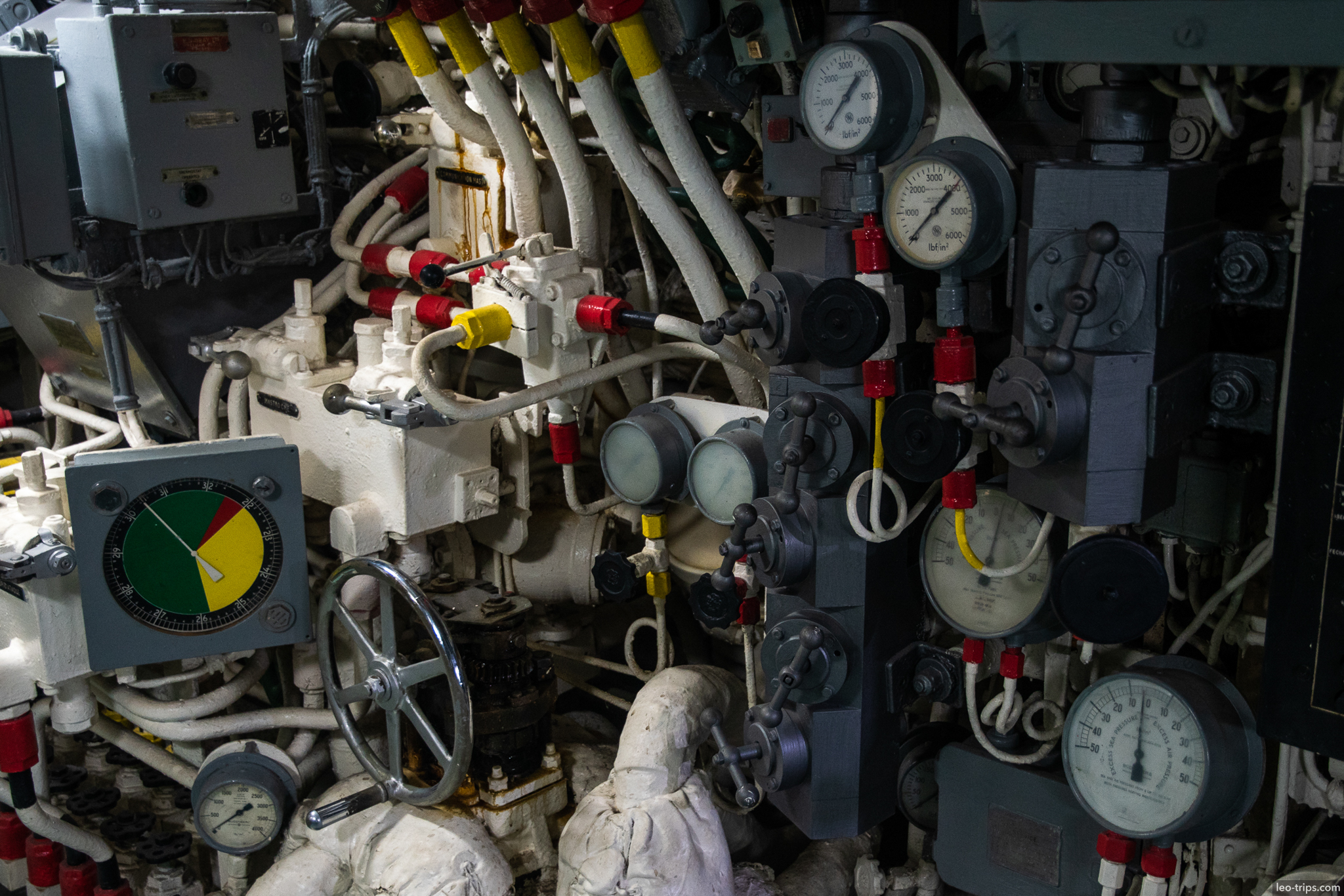 submarine riachuelo engine room gauges valves rio de janeiro