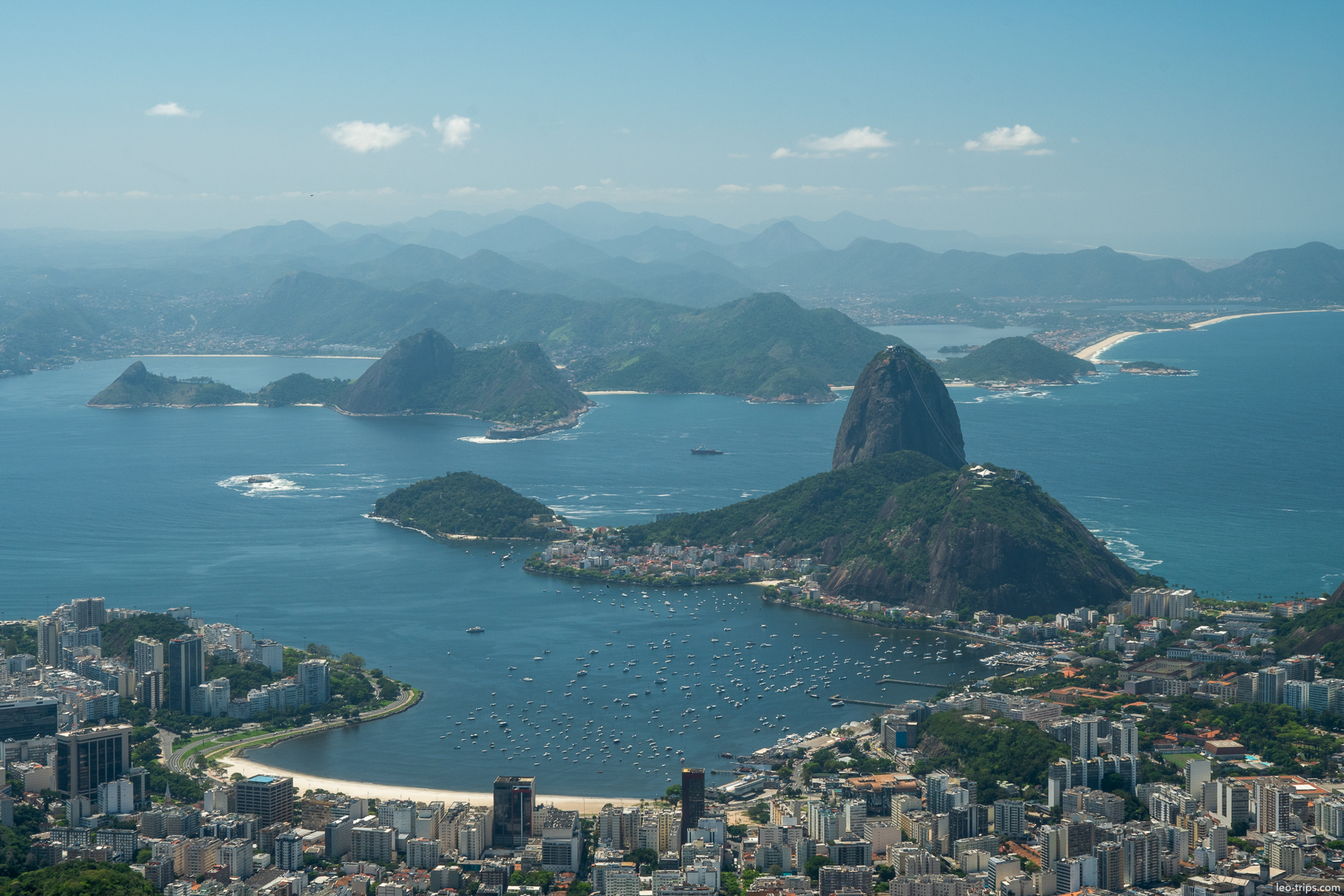 sugarloaf mountain guanabara bay aerial view rio de janeiro