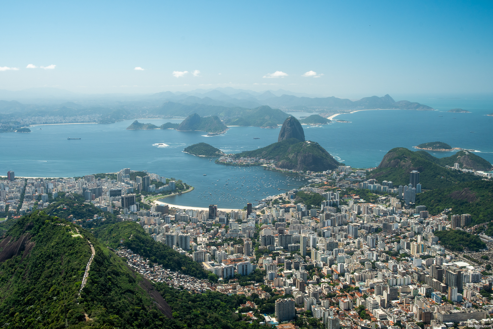 sugarloaf mountain guanabara bay panorama from corcovado rio de janeiro