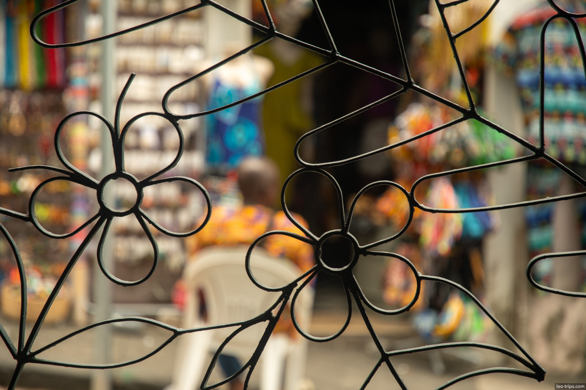 flower wrought iron grille souvenir stall salvador salvador