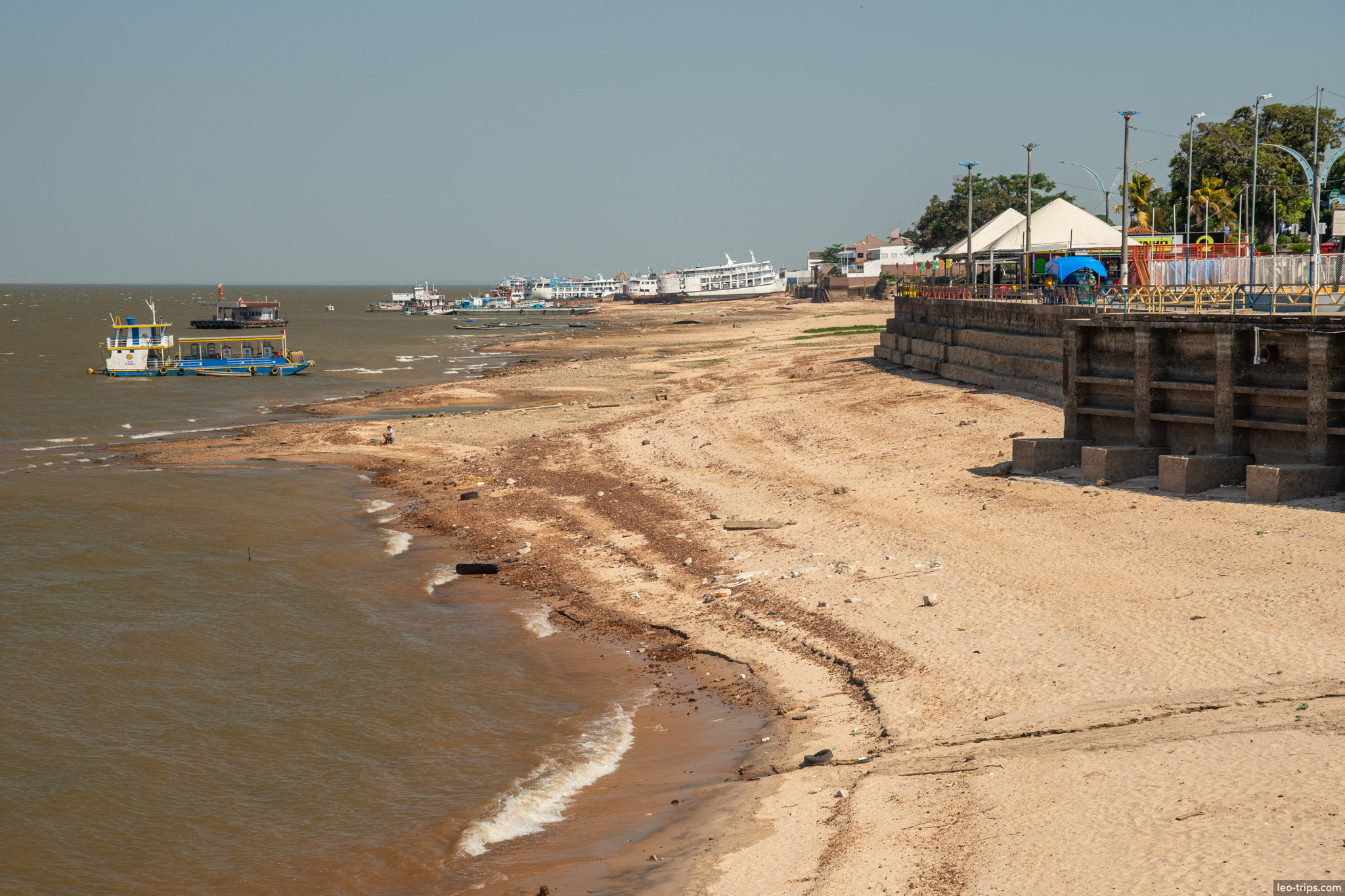 sandy beach low tide santarem