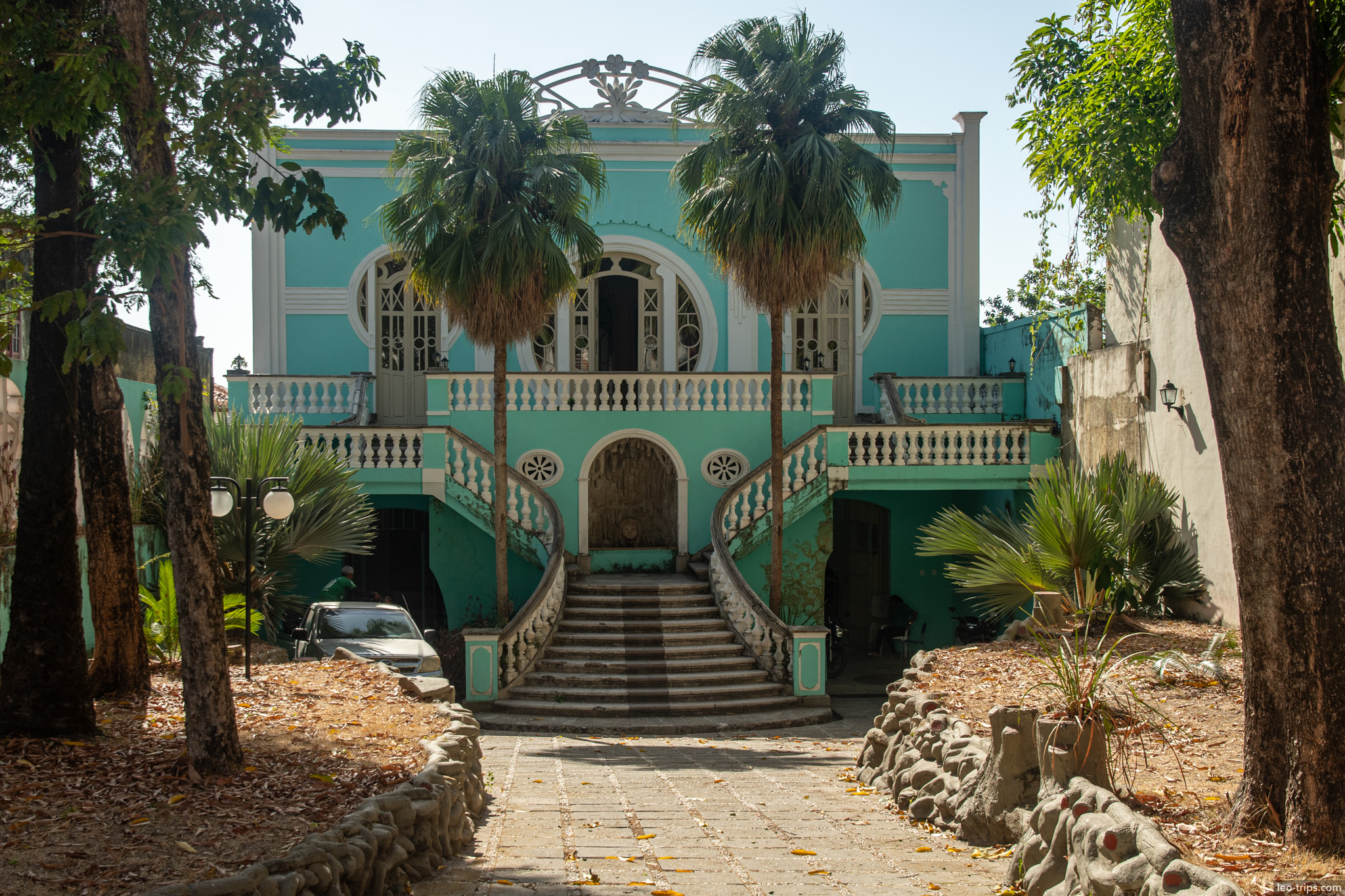 art nouveau turquoise mansion sao luis