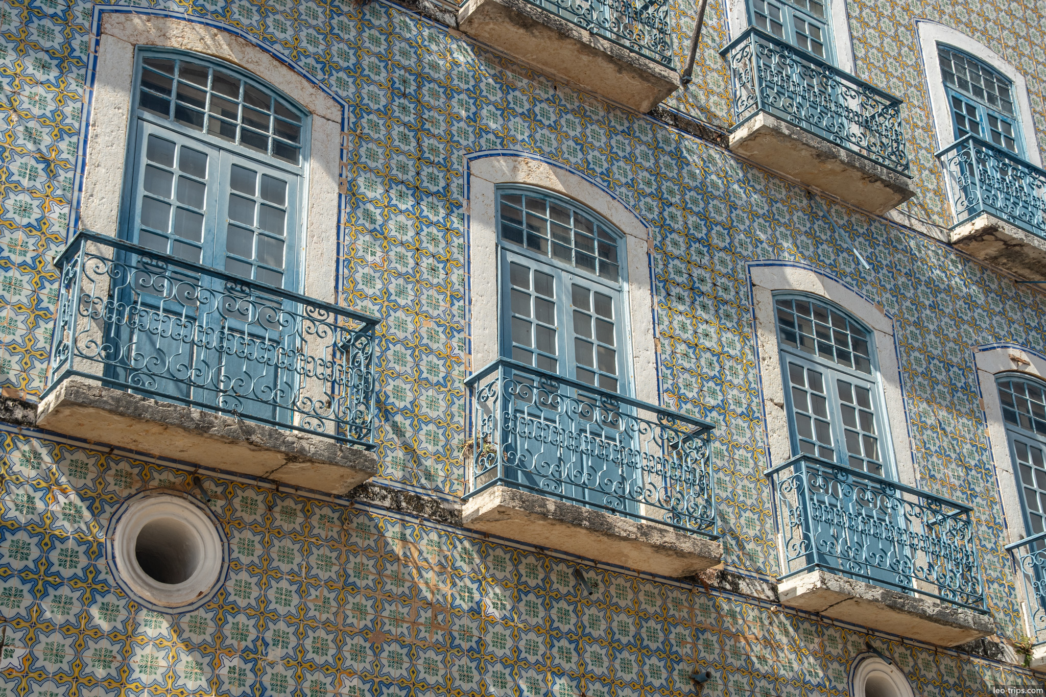 azulejo balconies wrought iron sao luis
