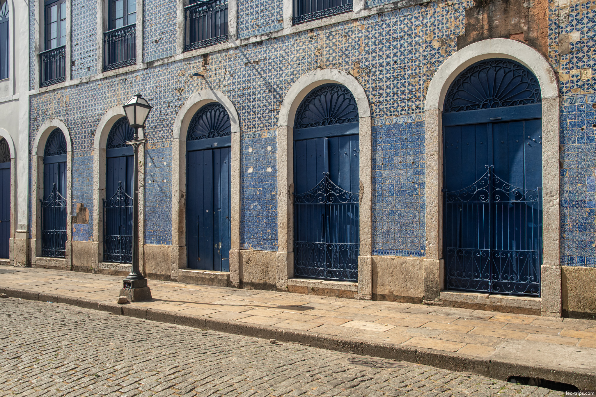 blue azulejo arched doorways sao luis