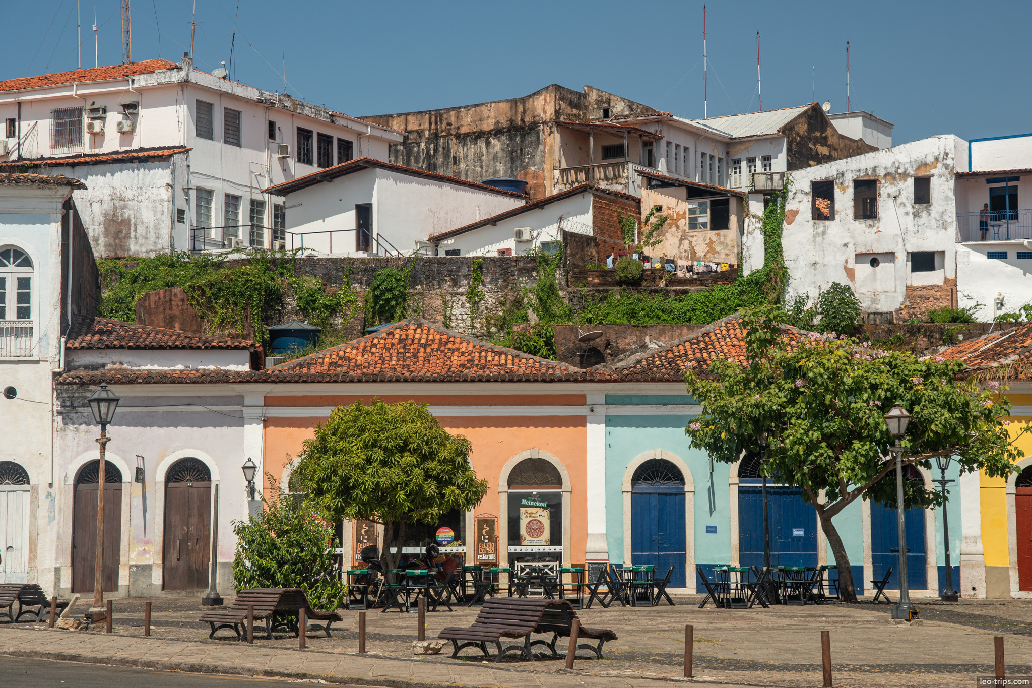 praia grande colorful storefronts sao luis
