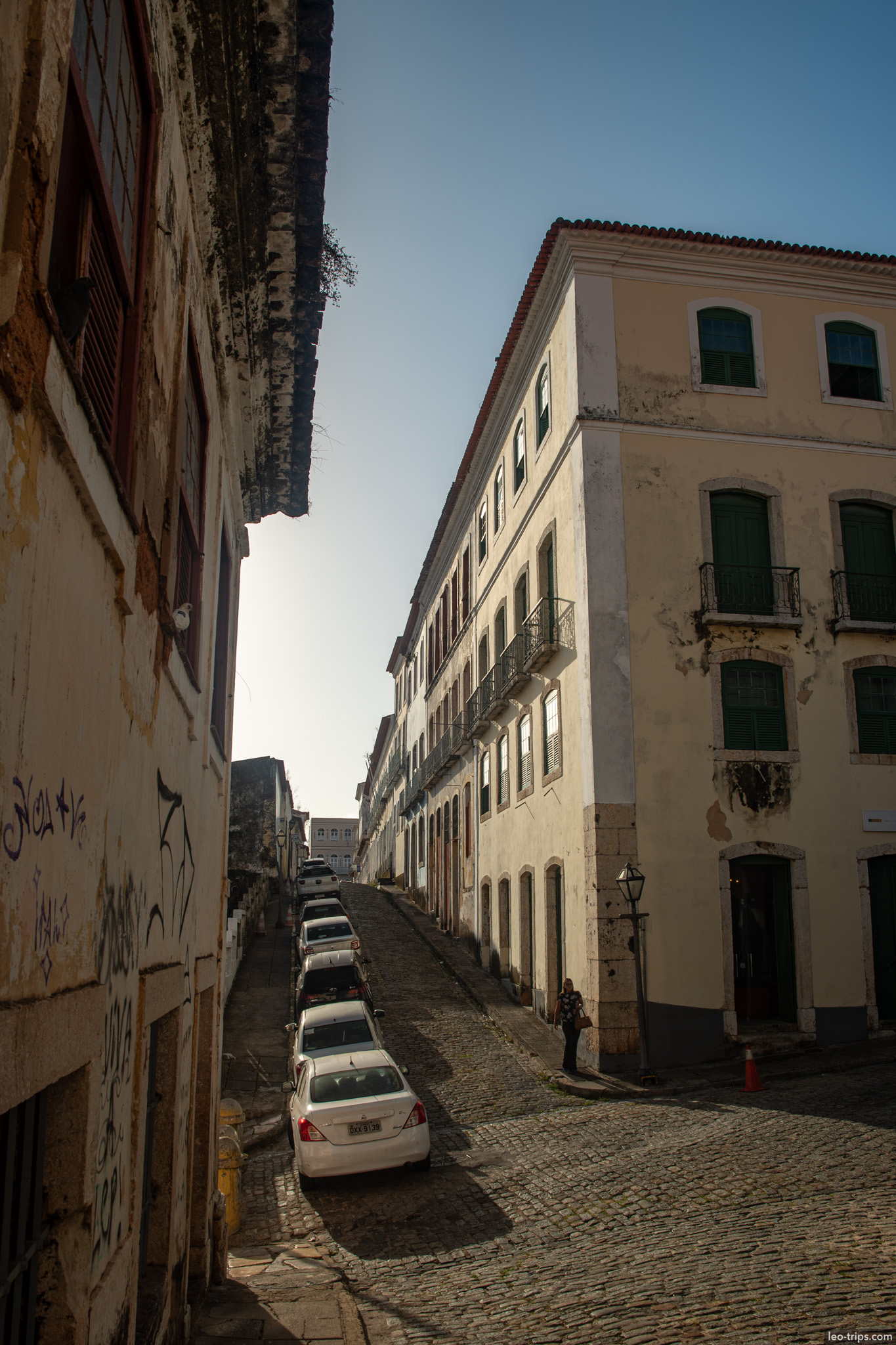 shadowy alley parked cars sao luis