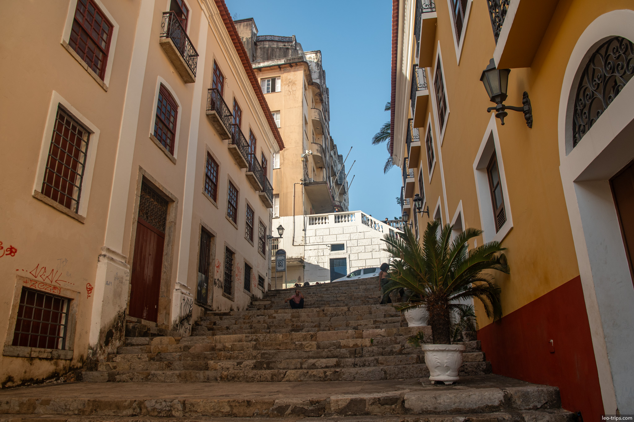 stone stairway between sobrados sao luis