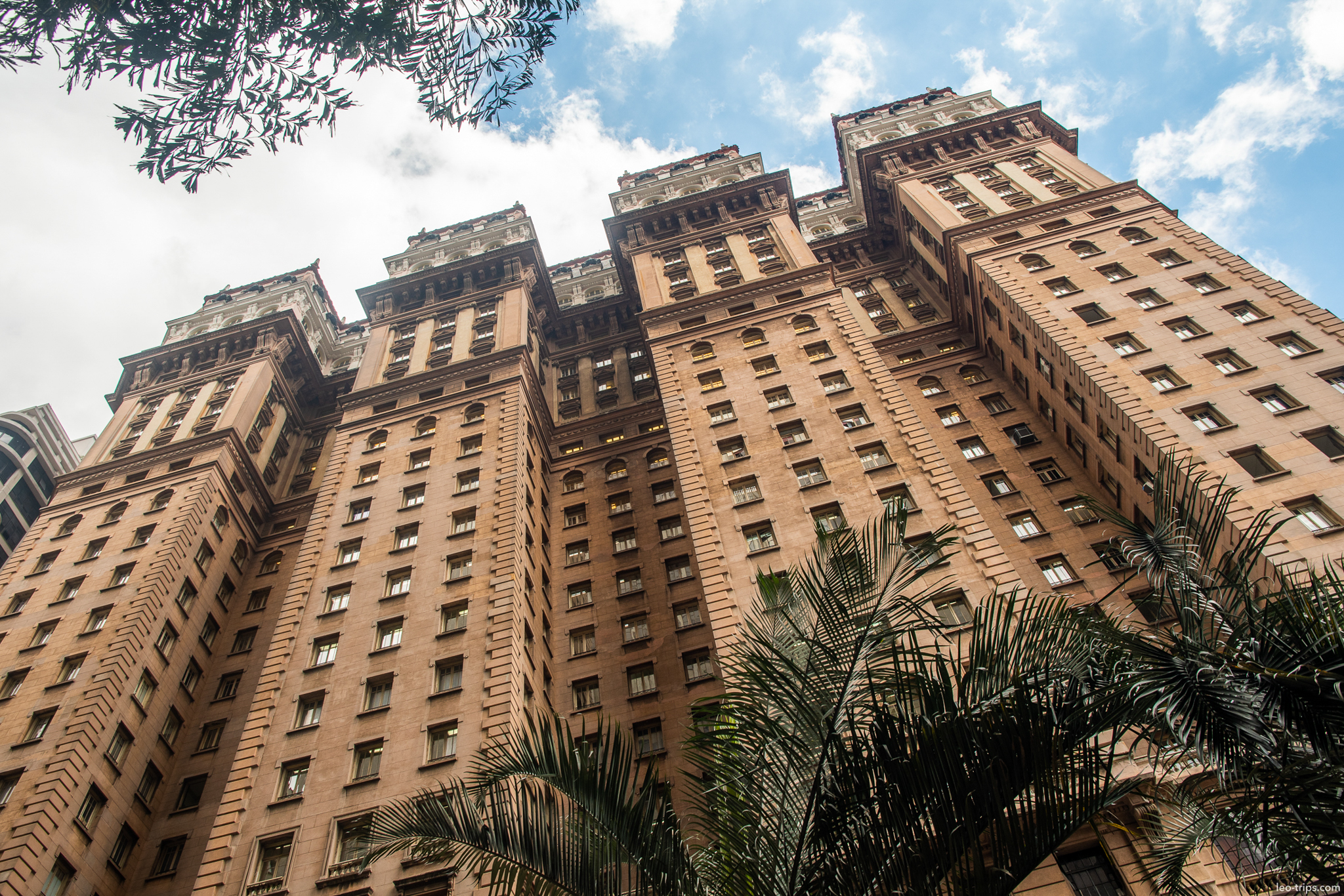 art deco skyscraper looking up sao paulo