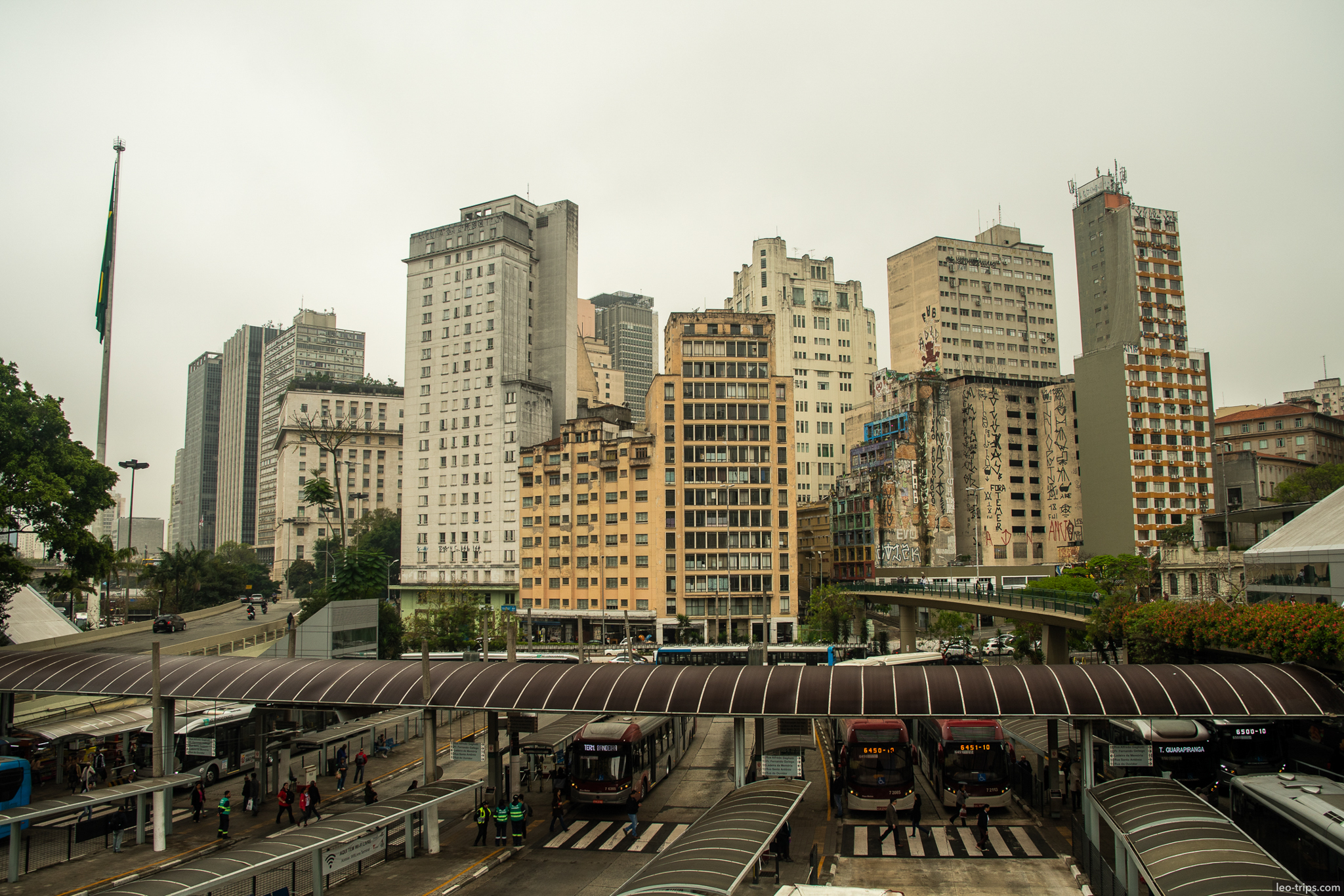 bus terminal architecture skyline sao paulo