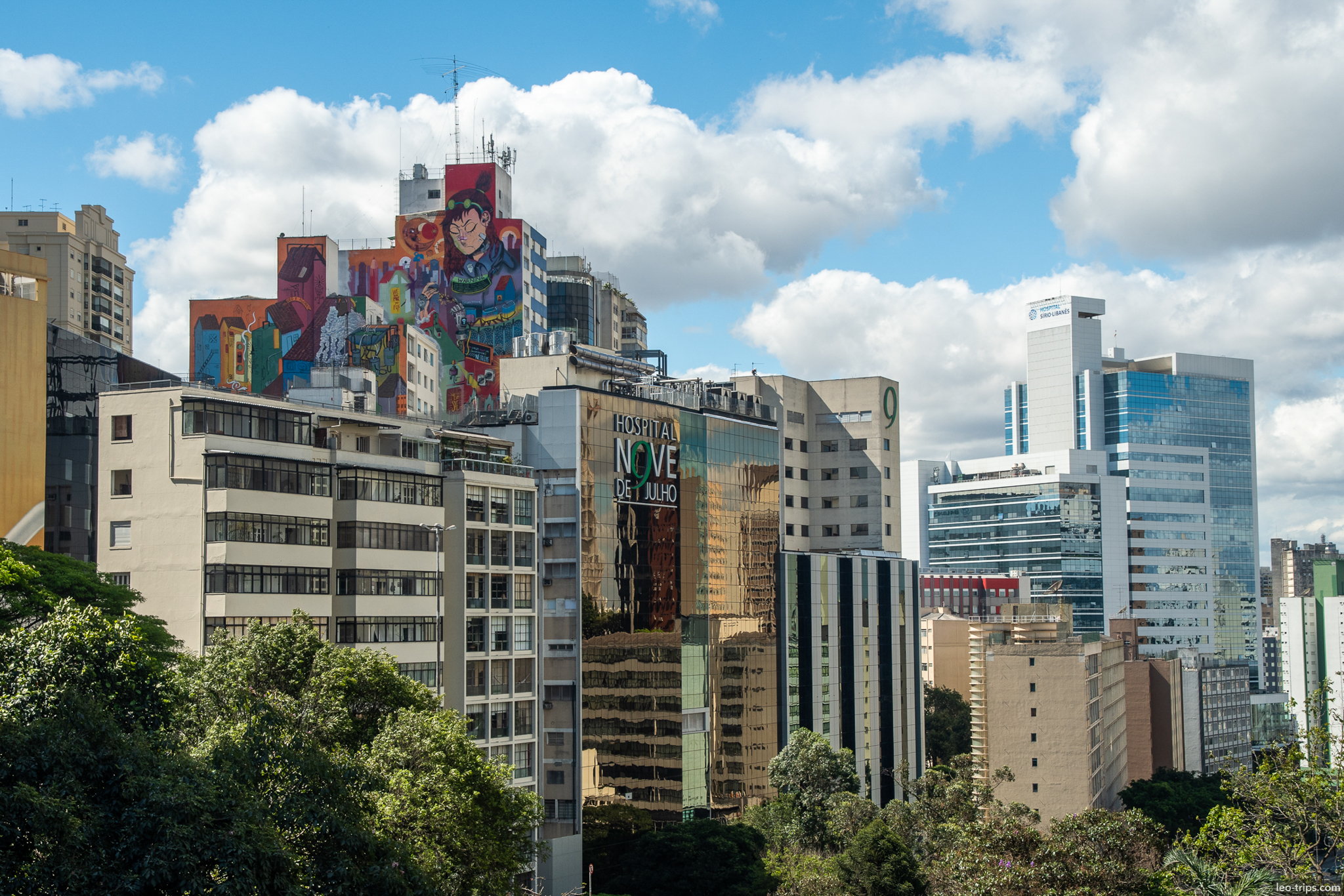 colorful building murals skyline sao paulo