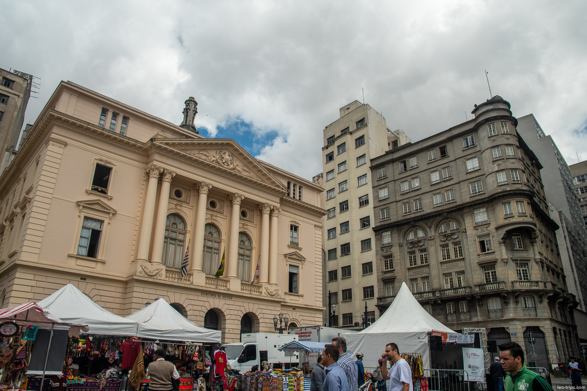 market stalls historic building sao paulo