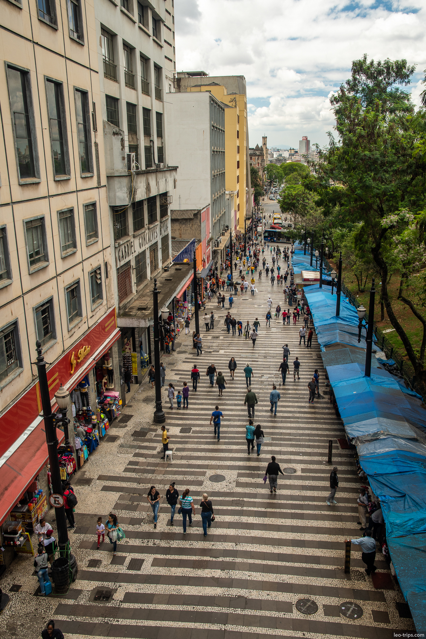 pedestrian street mosaic pattern sao paulo
