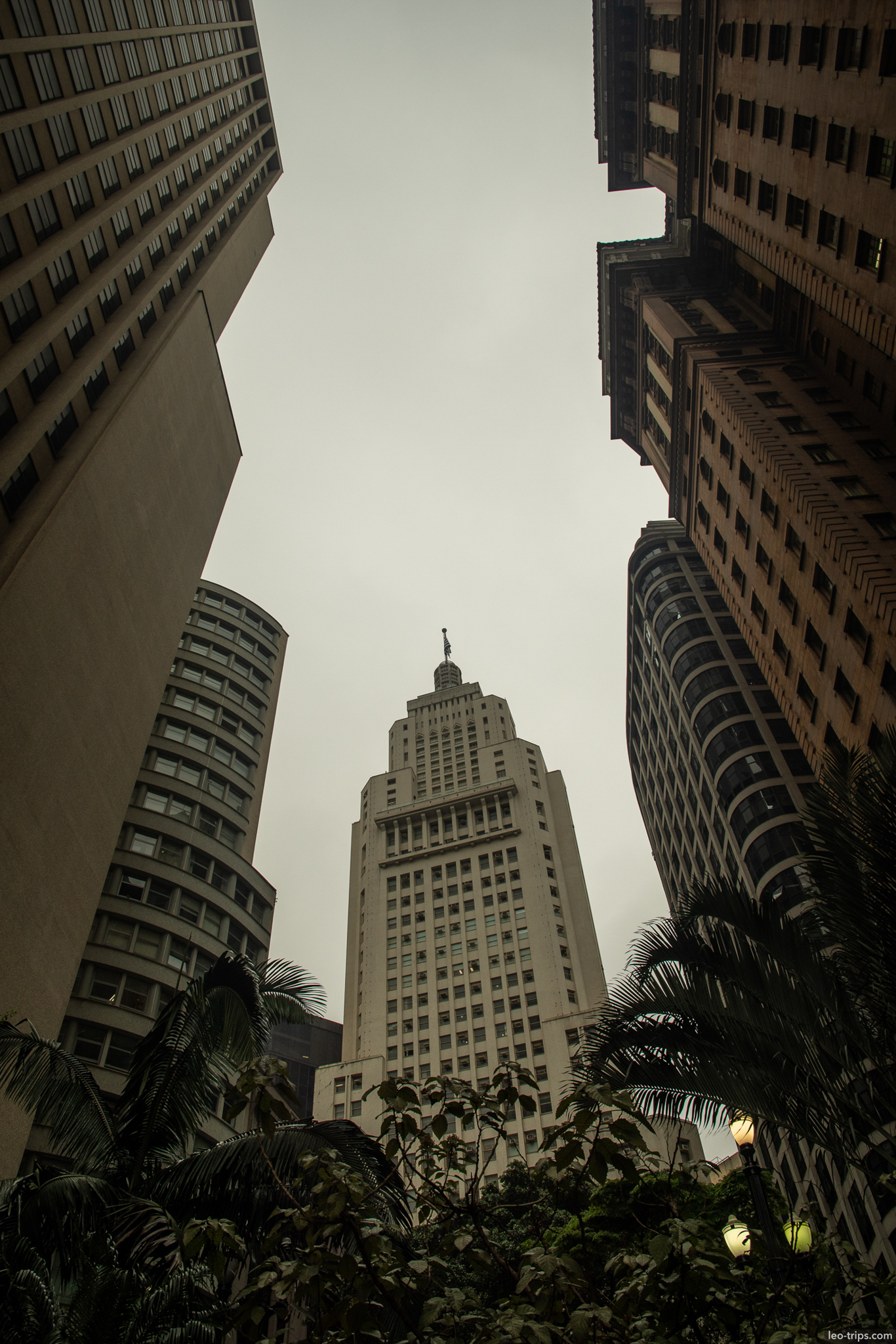 skyscrapers looking up canyon sao paulo