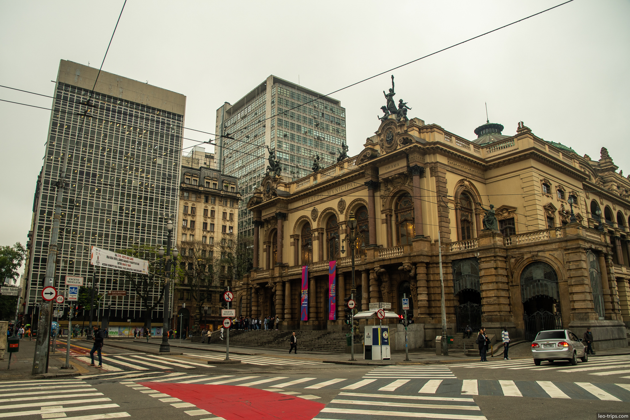 theatro municipal neoclassical facade sao paulo