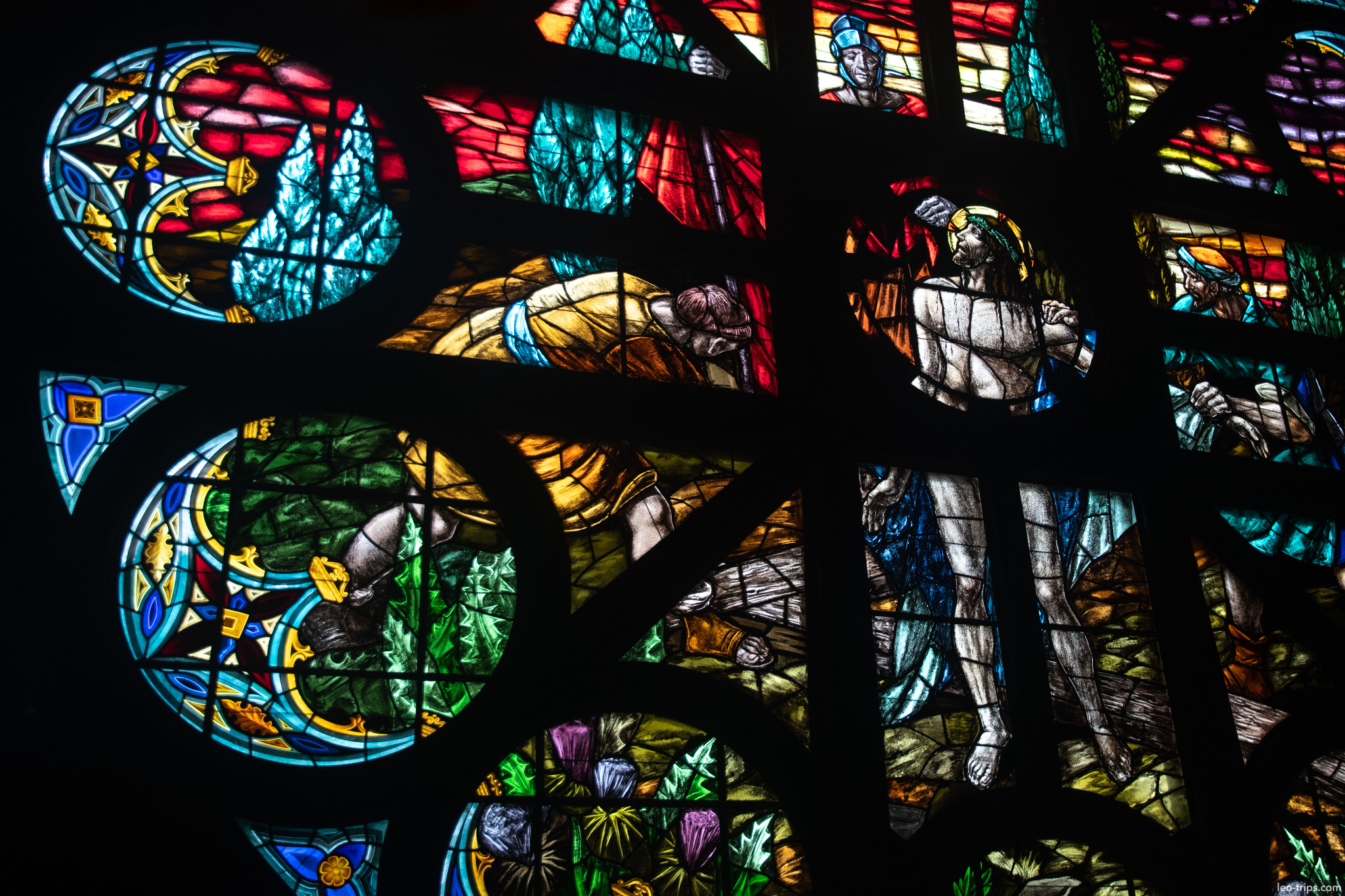 Stained glass in Cathedral manizales