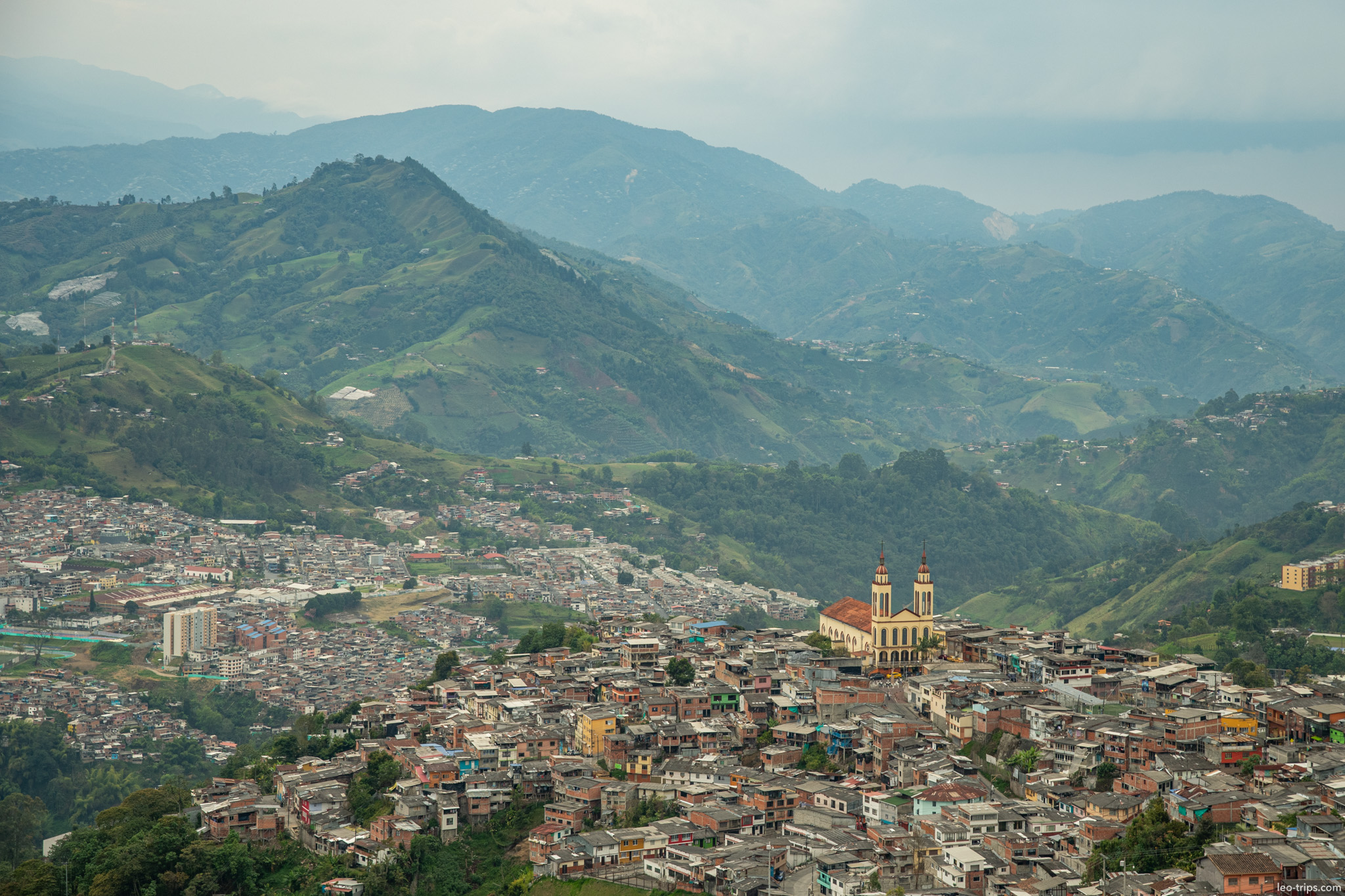 View from the Cathedral of Manizales manizales