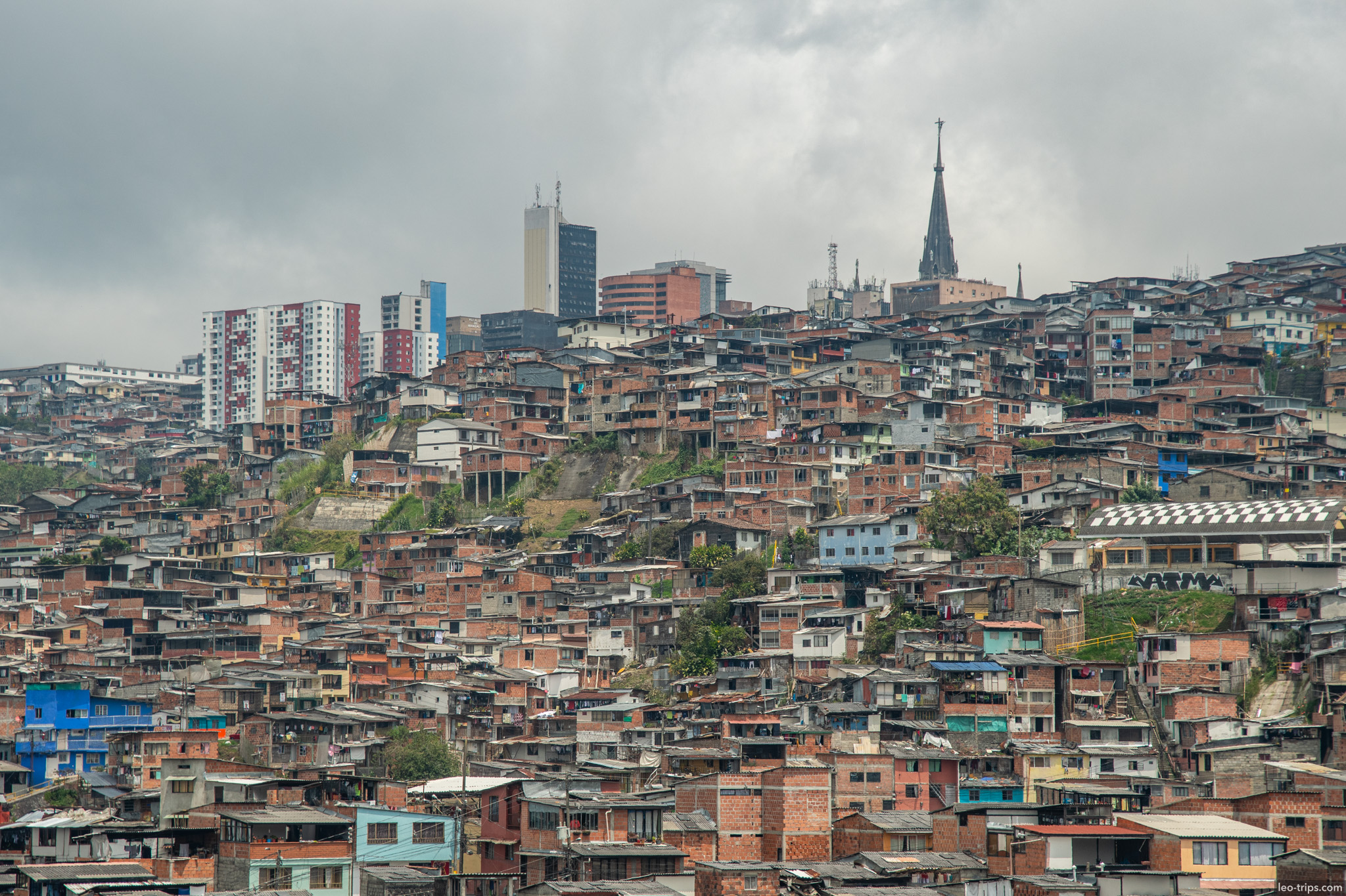 View to Barrio El Nevado manizales