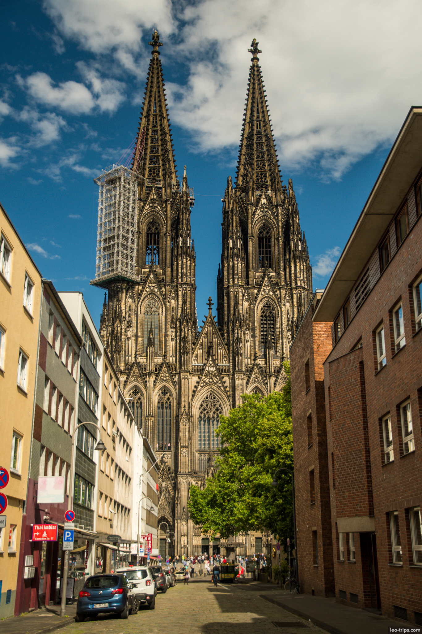 cologne cathedral dom twin spires street view cologne