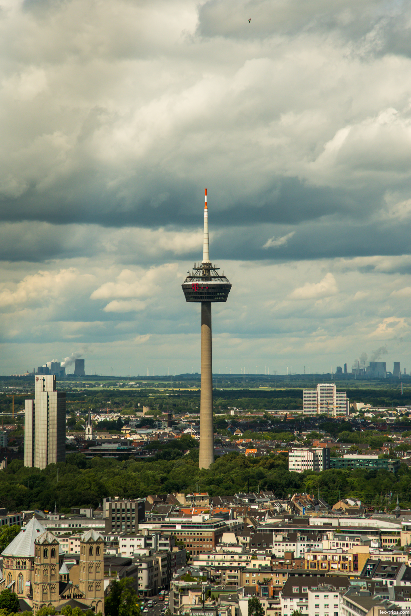 cologne colonius tv tower aerial view cologne