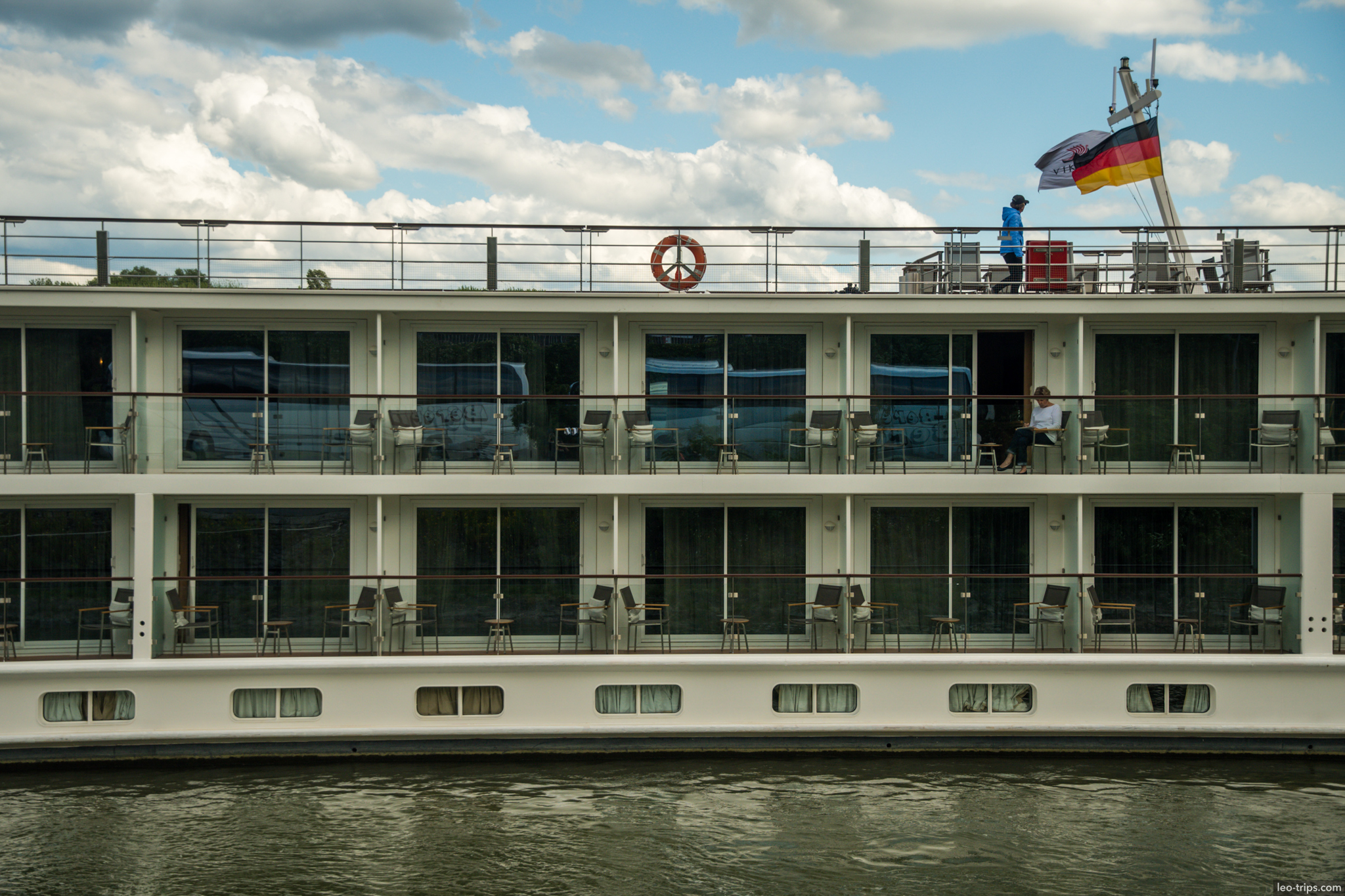 cologne rhine river cruise ship german flag cologne