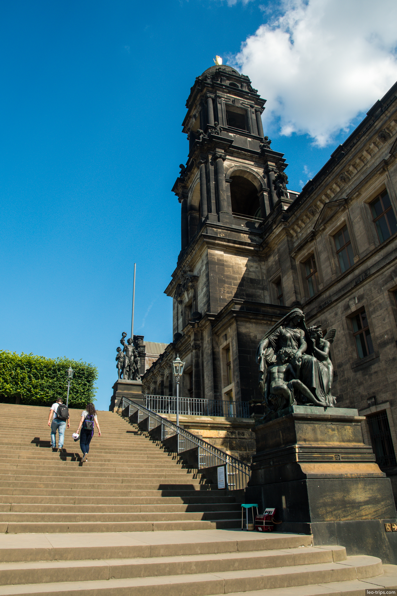 dresden bruehlsche terrasse steps sculpture dresden