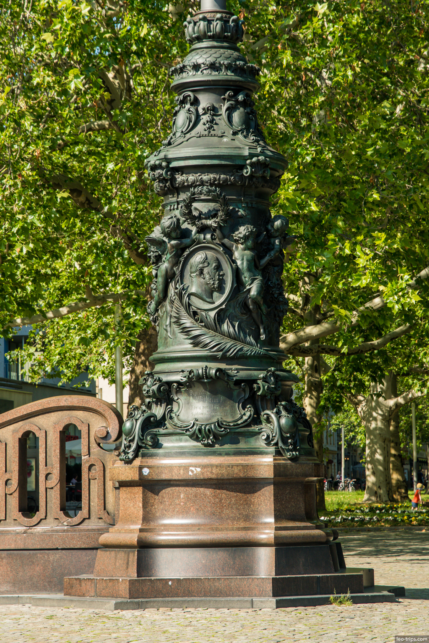 dresden ornate bronze monument pedestral dresden