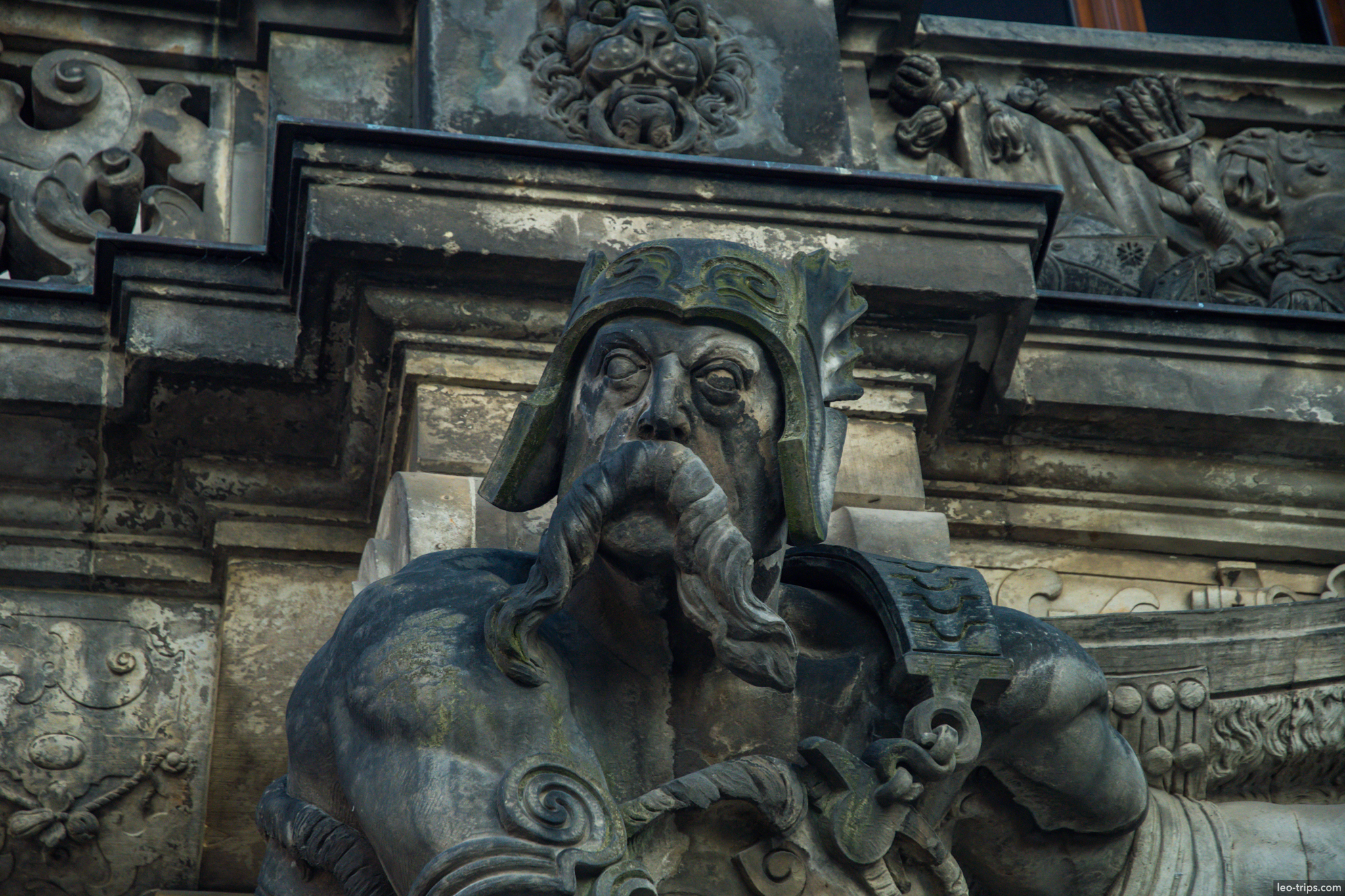 dresden zwinger baroque sculpture warrior detail dresden