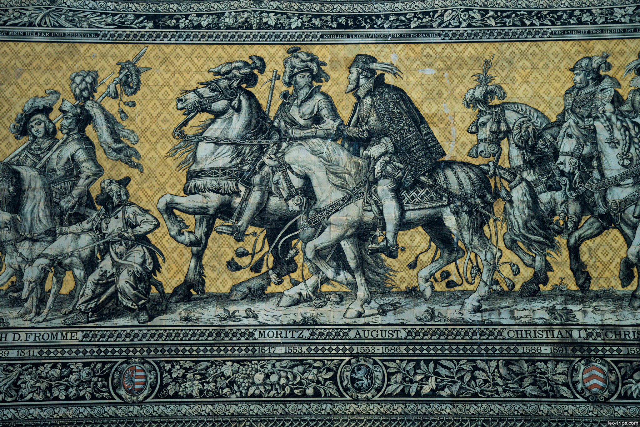 fuerstenzug porcelain tile mural detail moritz august dresden