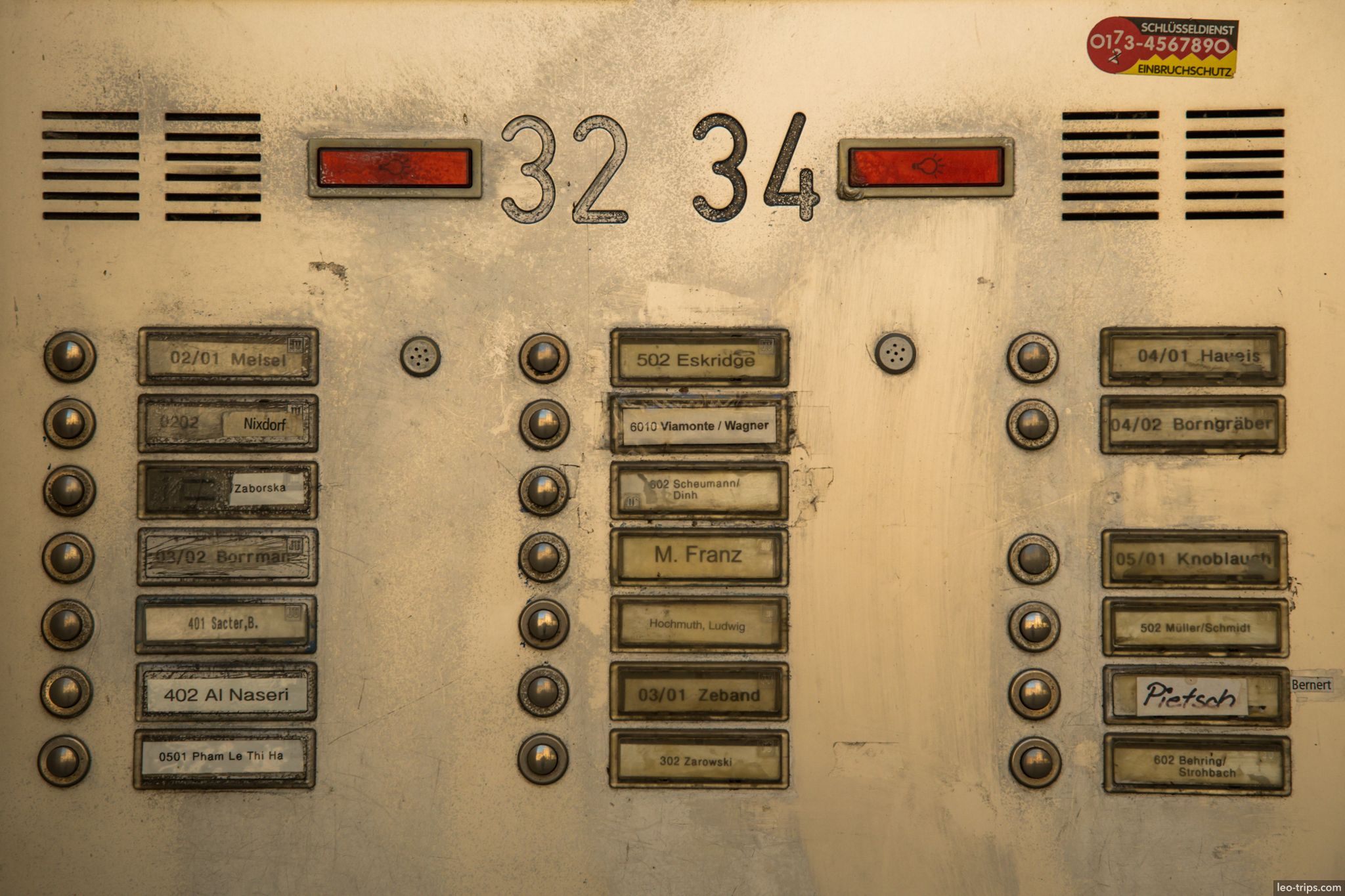 german apartment intercom panel dresden