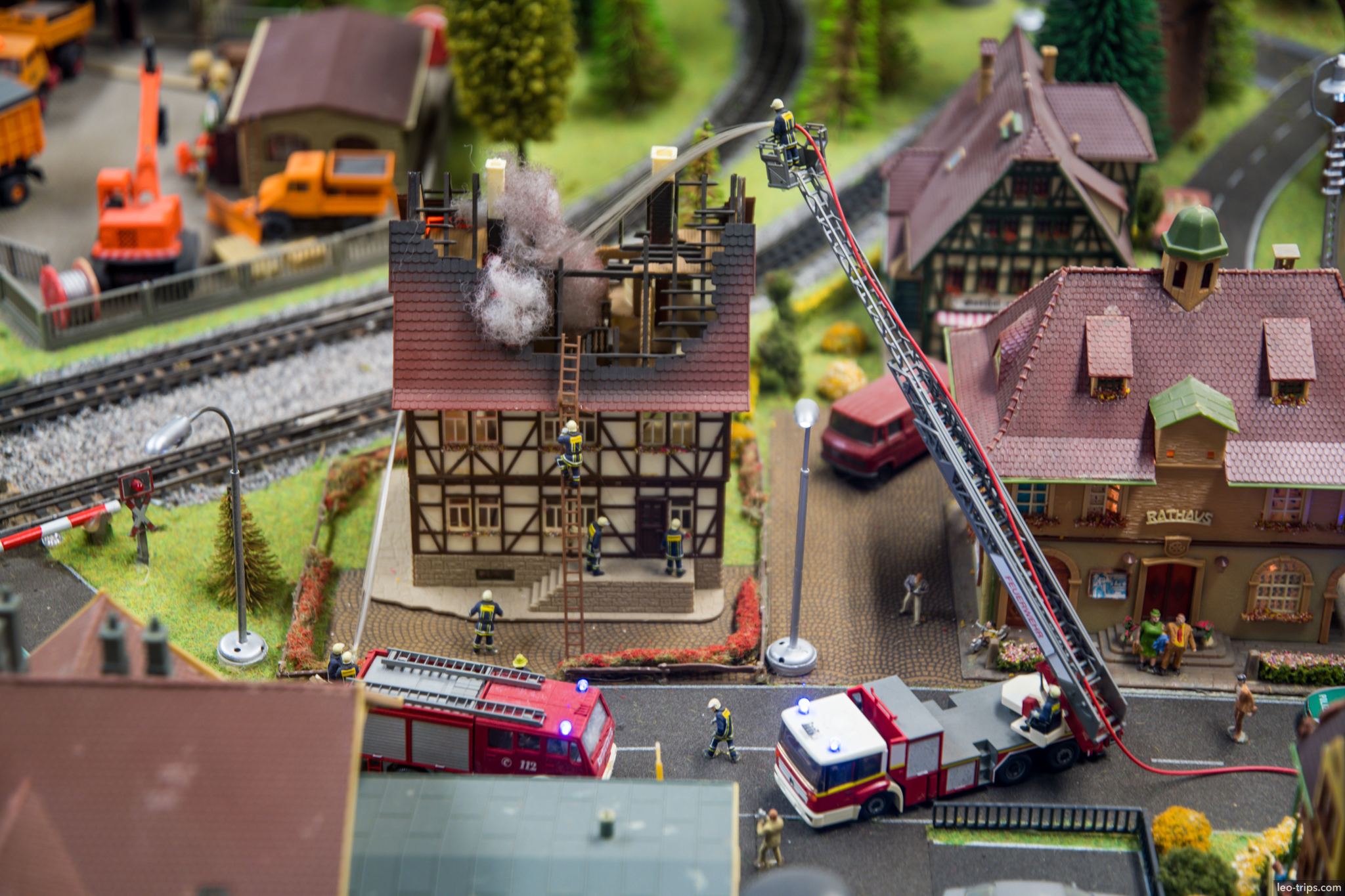 miniatur wunderland fire scene model railway dresden