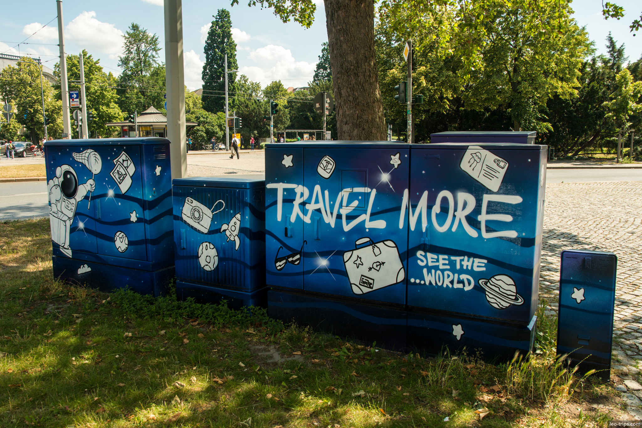 travel more see the world street art boxes dresden
