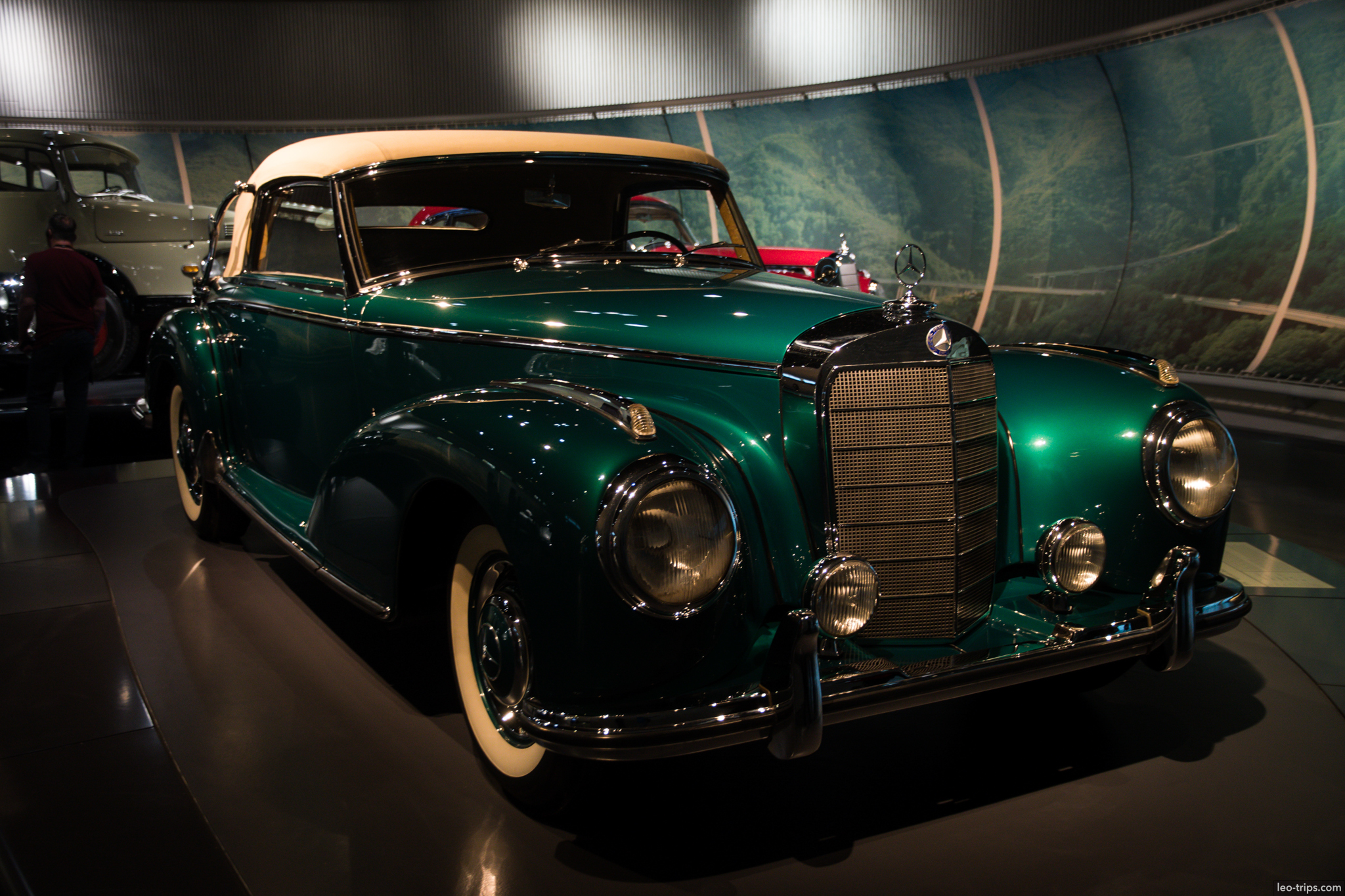 300s cabriolet green whitewall tires 1951 mercedes benz museum
