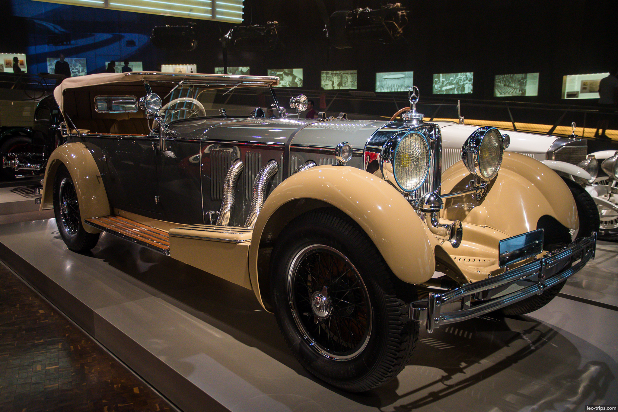 680s 710ss touring cabriolet 1927 cream mercedes benz museum
