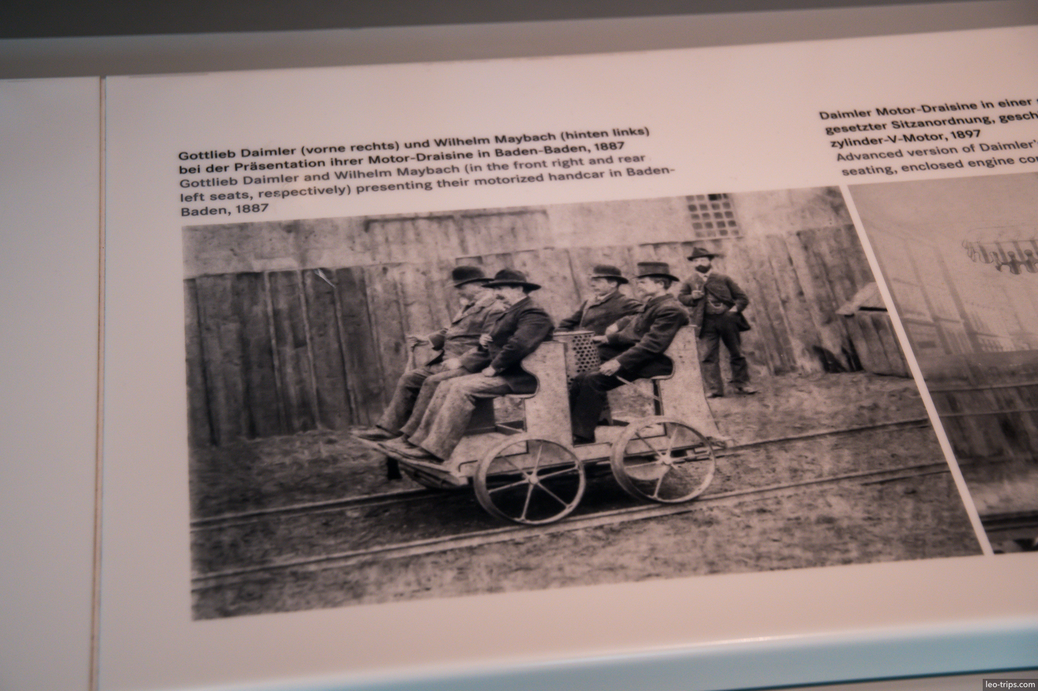 daimler maybach motor draisine 1887 photo mercedes benz museum