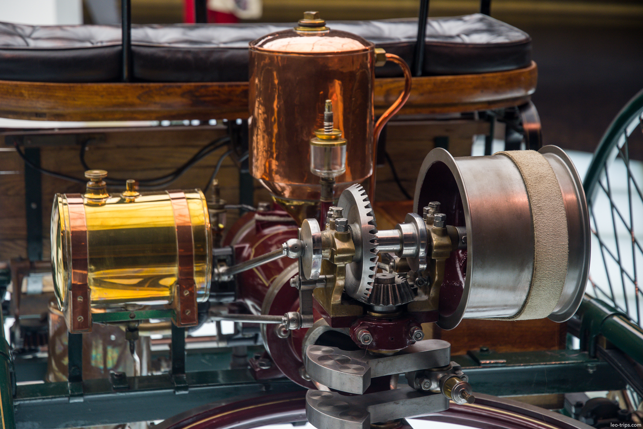 early combustion engine copper detail mercedes benz museum