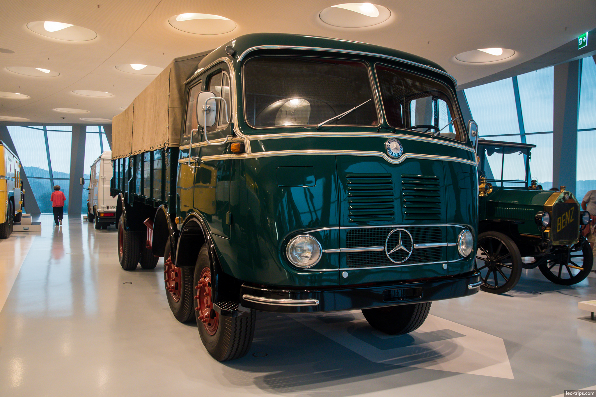 lp333 green cab over engine truck 1960s mercedes benz museum