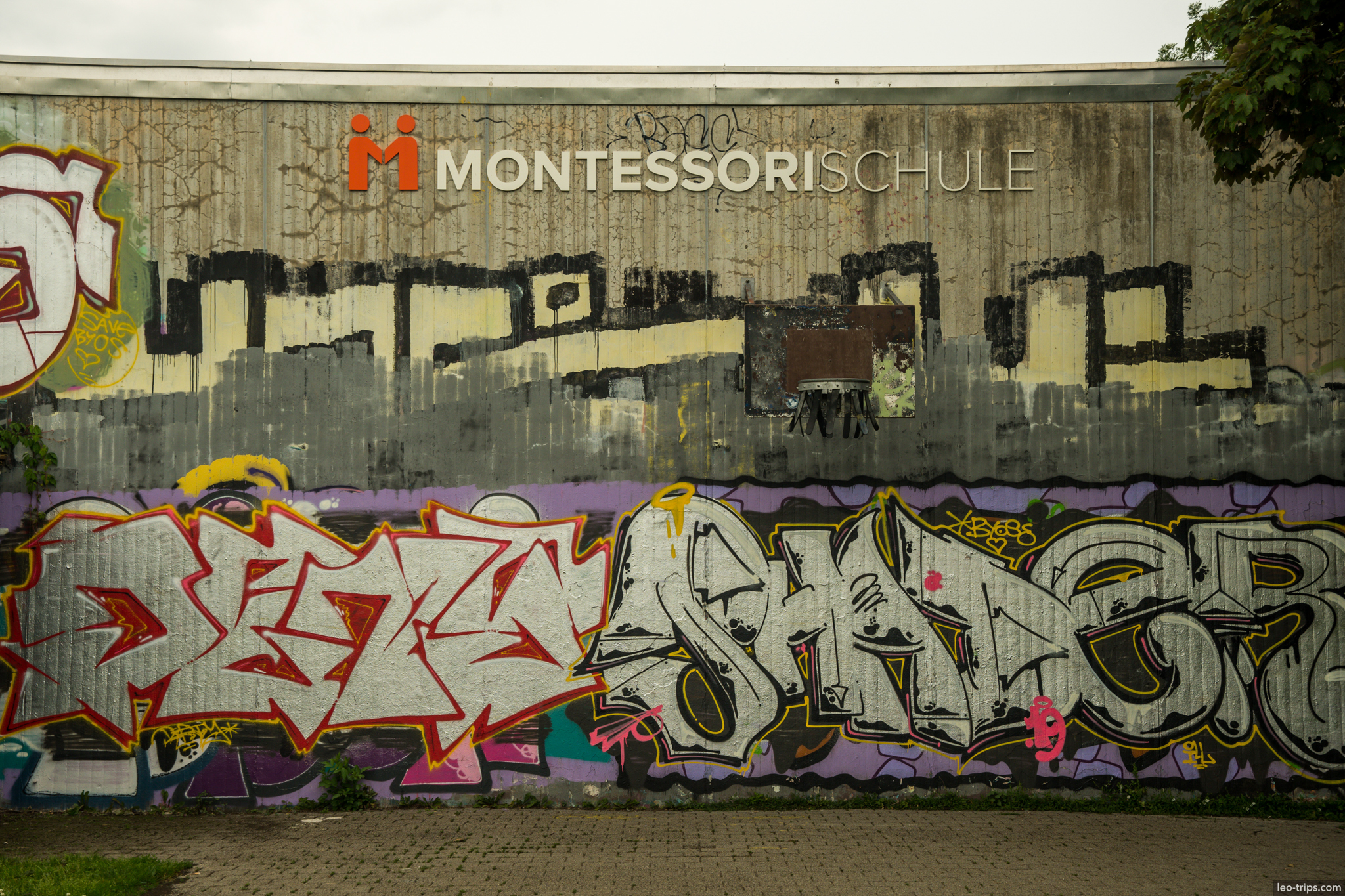 montessori schule graffiti wall munich munich