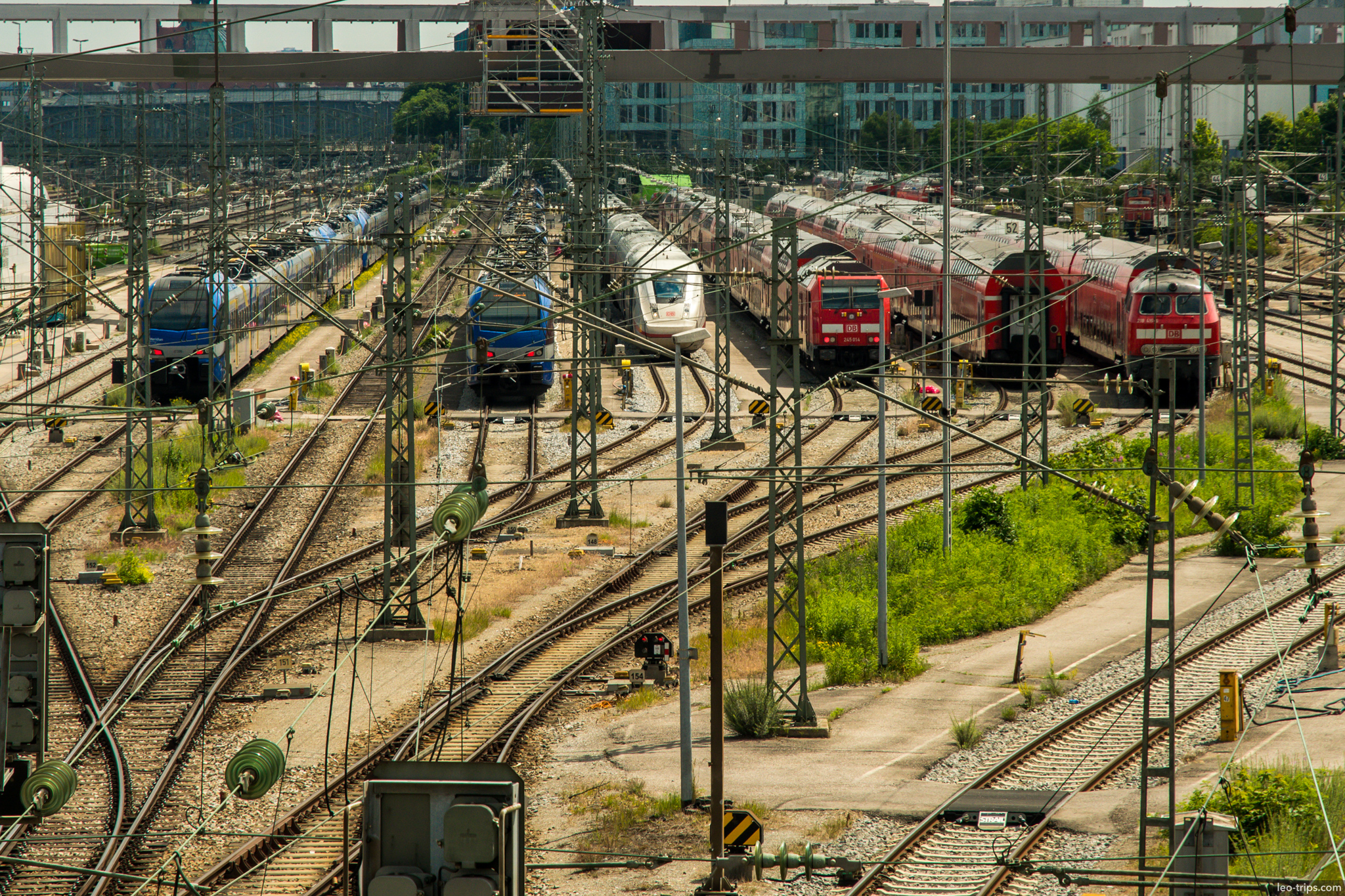 munich hauptbahnhof railway yard trains munich